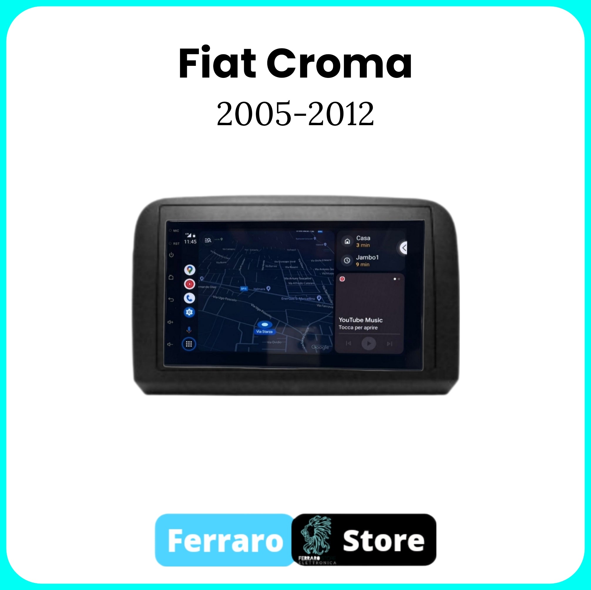 Autoradio per FIAT CROMA [2005-2012] - 2Din 7"Pollici, Android, Bluetooth, Navigatore, Radio RDS, Touch, USB, Wifi