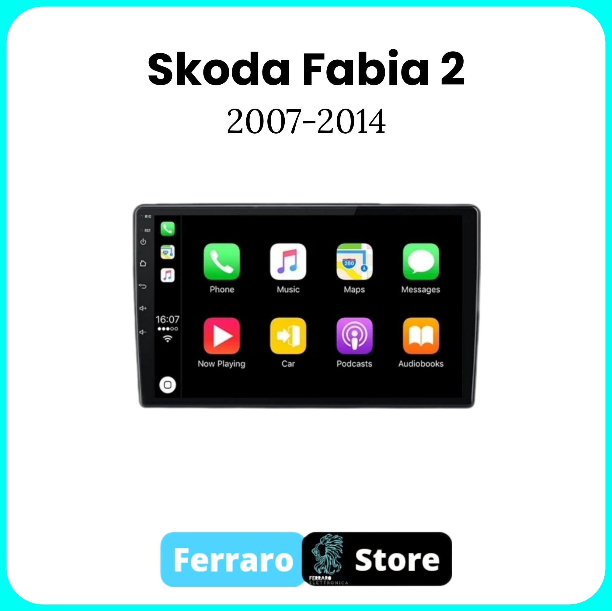 Autoradio per SKODA FABIA 2 [2007-2014] - Sistema auto Intelligente, 2Din 9"Pollici, GPS, Navigatore, Wifi