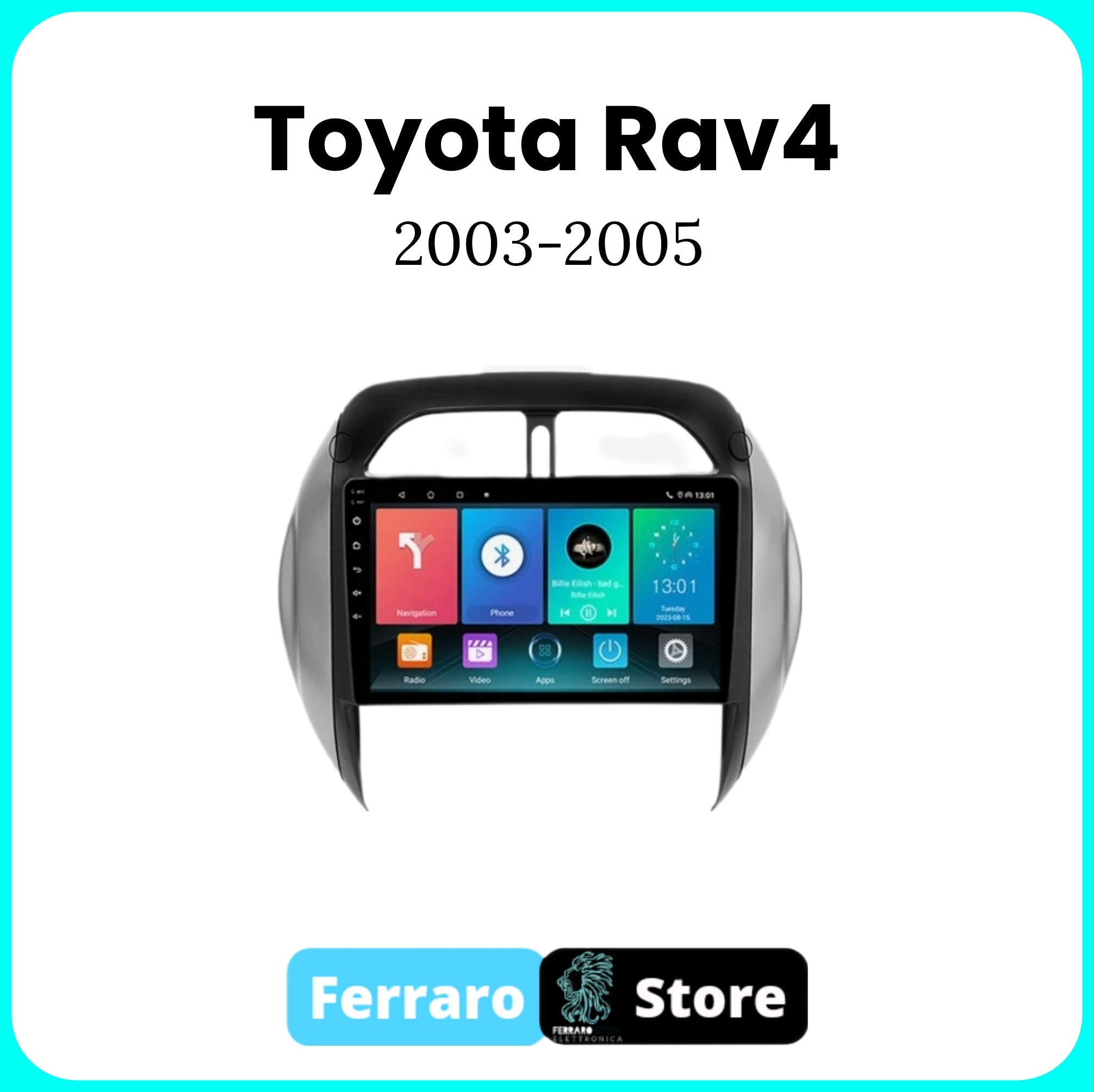 Autoradio per TOYOTA RAV 4 [2003 - 2005] - Sistema auto Intelligente, 2Din 9"Pollici, GPS, Navigatore, Wifi