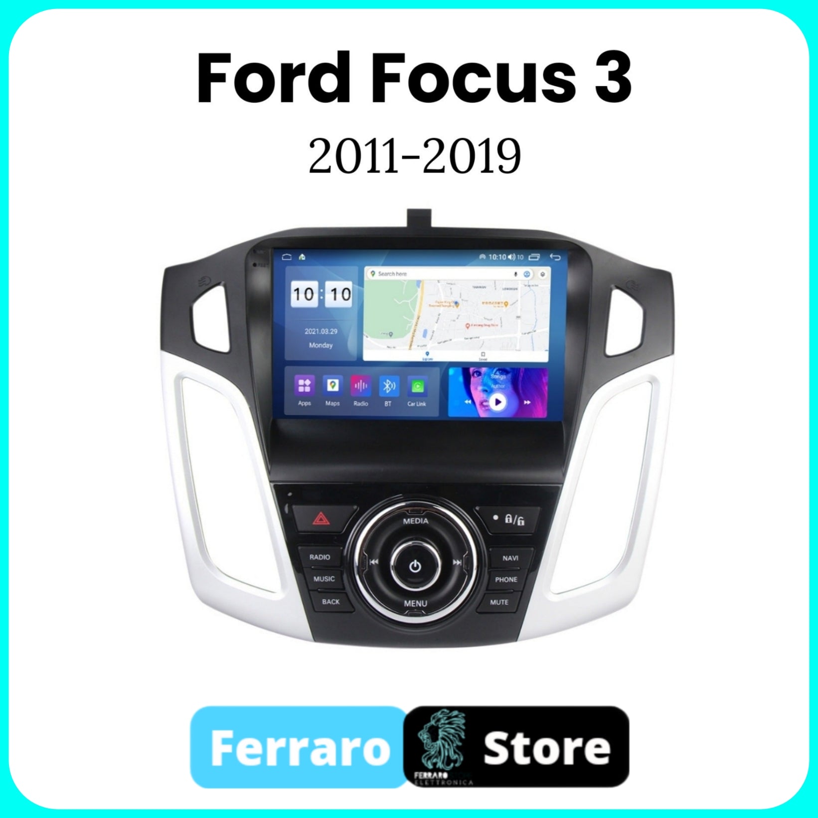 Autoradio per FORD FOCUS 3 [2011 - 2019] - Autoradio con Sistema Intelligente, GPS, Navigatore, 2Din 9"Pollici, Wifi