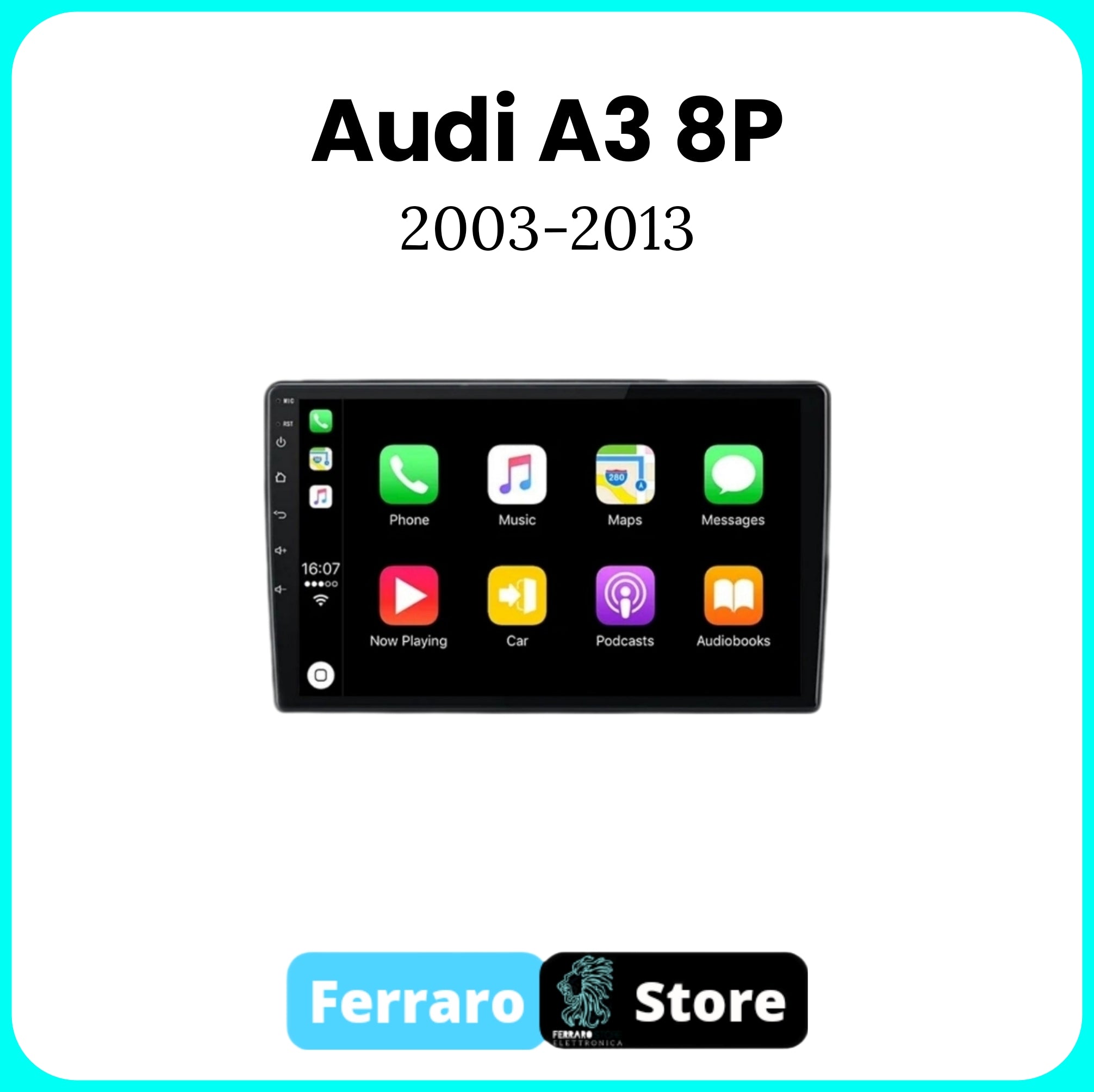 Autoradio per AUDI A3 8P [2003 - 2013] - 2GB/4GB Ram, Sistema auto Intelligente, 2Din 9"Pollici, GPS, Navigatore, Wifi