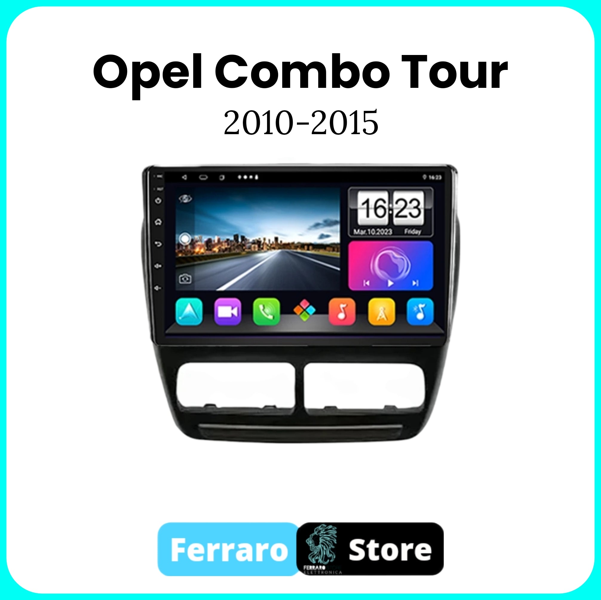 Autoradio per OPEL COMBO TOUR [2010 - 2015] - 2GB/4GB Ram, Sistema auto Intelligente, 2Din 9"Pollici, GPS, Navigatore, Wifi