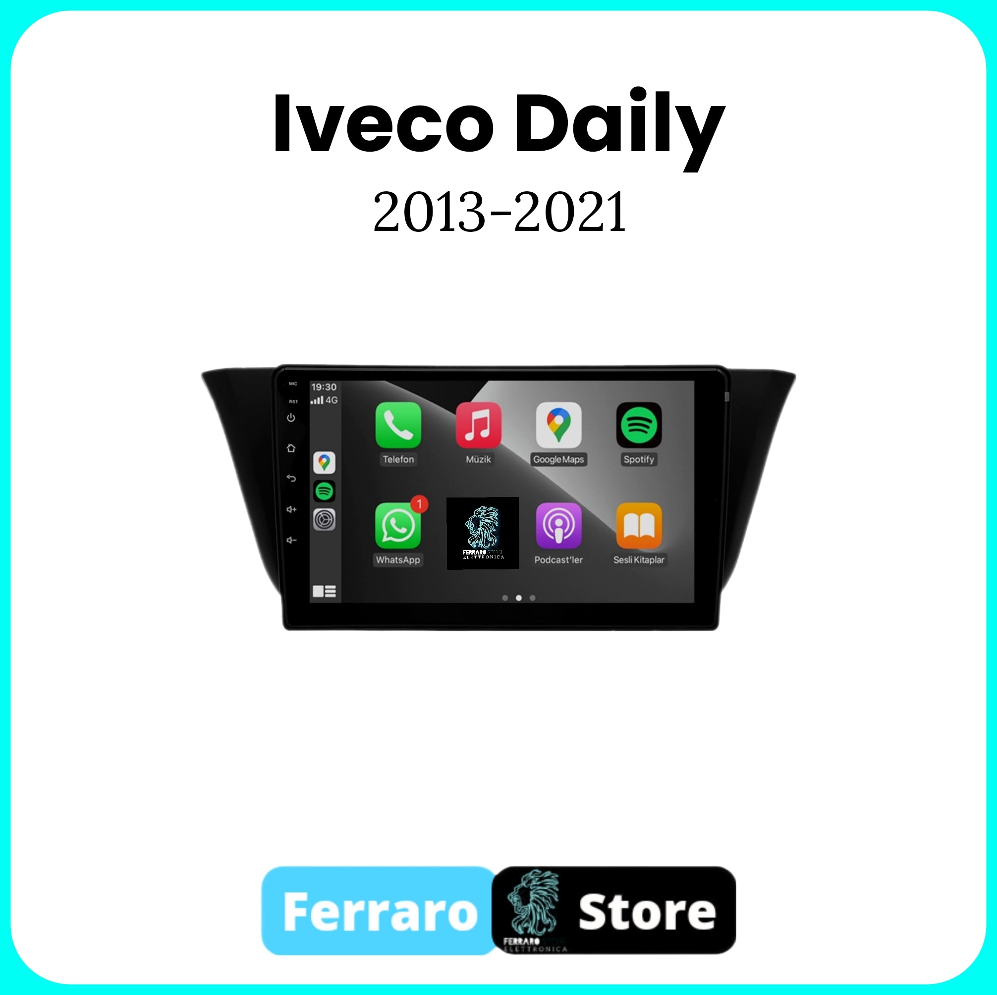 Autoradio per IVECO DAILY [2013 - 2021] - 2GB/4GB Ram, Sistema auto Intelligente, 2Din 9"Pollici, GPS, Navigatore, Wifi