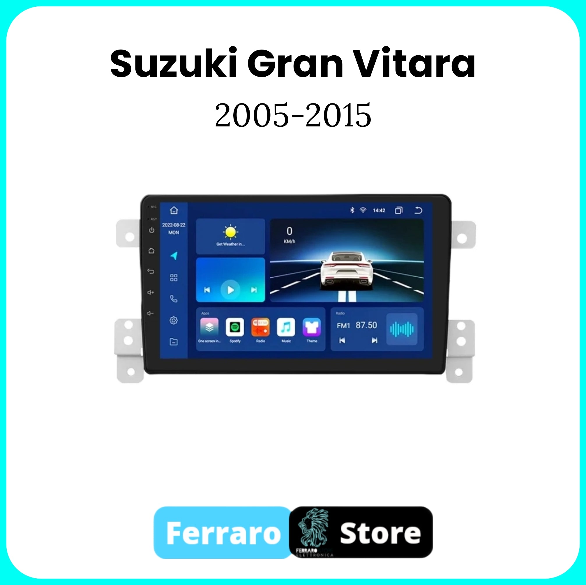 Autoradio per SUZUKI GRAN VITARA [2005 - 2015] - Autoradio con Sistema Intelligente, GPS, Navigatore, 2Din 9"Pollici, Wifi
