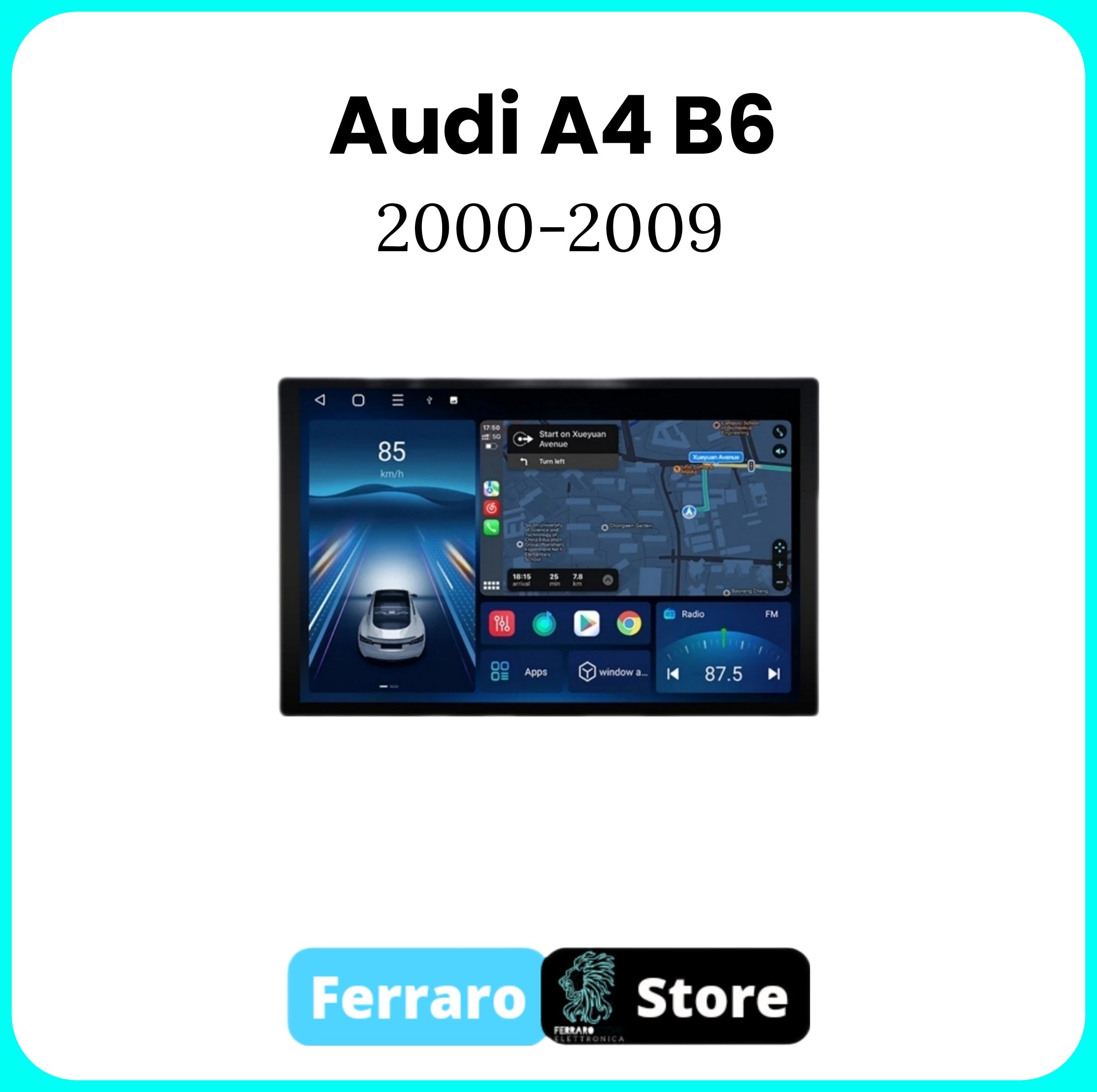 Autoradio per AUDI A4 B6 [2000 - 2009] - 2/32GB Ram, Sistema auto Intelligente, 2Din 11.5"Pollici, GPS, Navigatore, Wifi