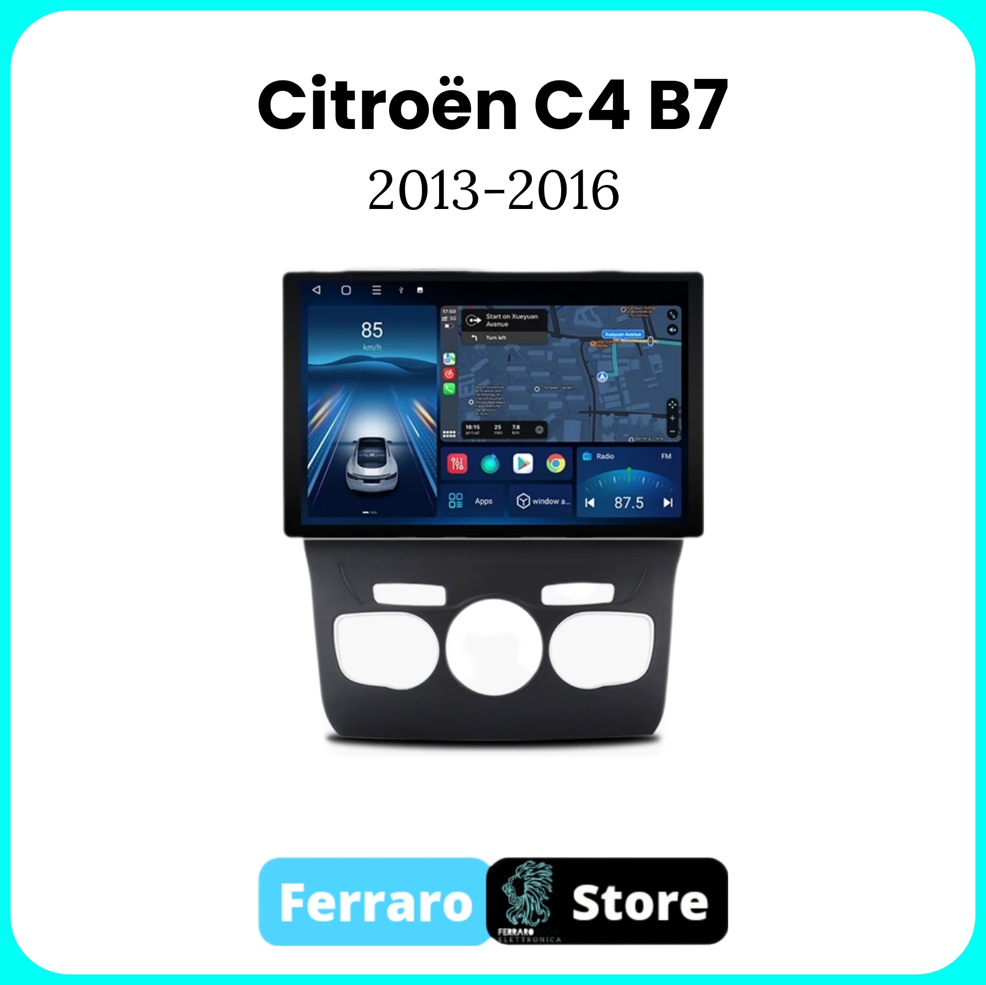 Autoradio per CITROEN C4 B7 [2013 - 2016] - 2/32GB Ram, Sistema auto Intelligente, 2Din 11.5"Pollici, GPS, Navigatore, Wifi