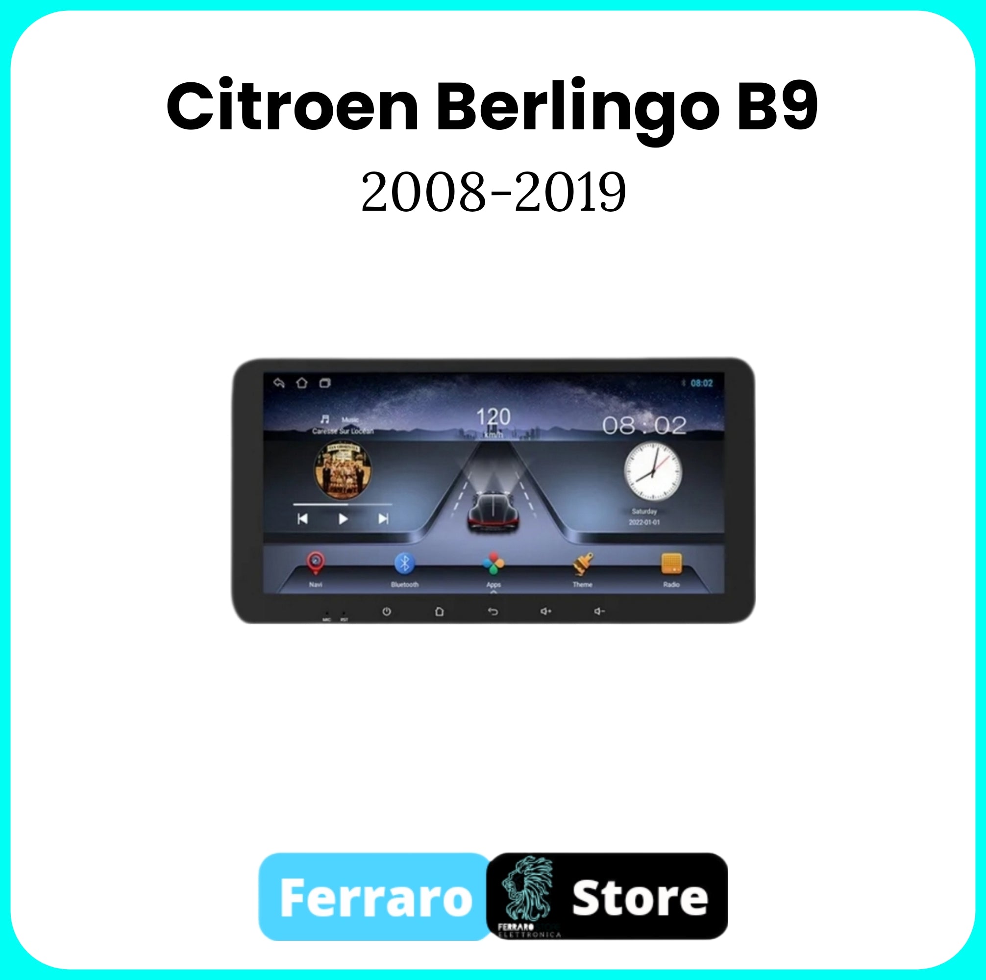 Autoradio per CITROEN BERLINGO B9 [2008 - 2019] - 2/32GB Ram, Sistema auto Intelligente, 2Din 10.35"Pollici, GPS, Navigatore, Wifi