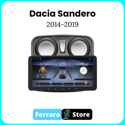 Autoradio per Dacia Sandero 10.35" | 2014-2019 | Android | Bluetooth | CarPlay | Android Auto | 2/32GB Ram