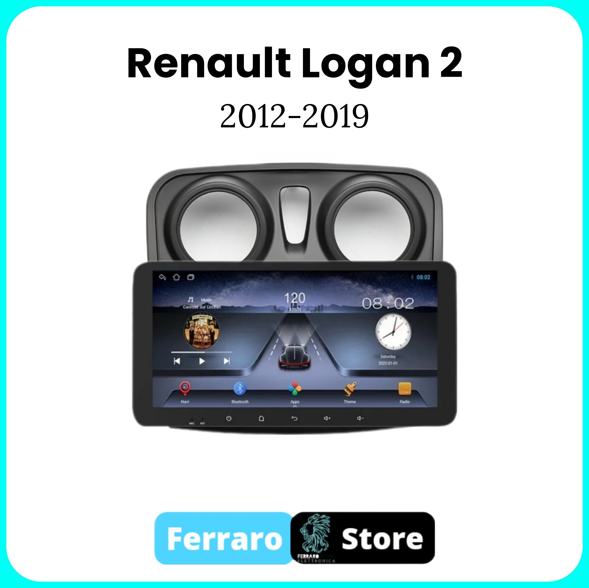 Autoradio per RENAULT/DACIA LOGAN 2 [2012- 2019] - 2/32GB Ram, Sistema auto Intelligente, 2Din 10.35"Pollici, GPS, Navigatore, Wifi