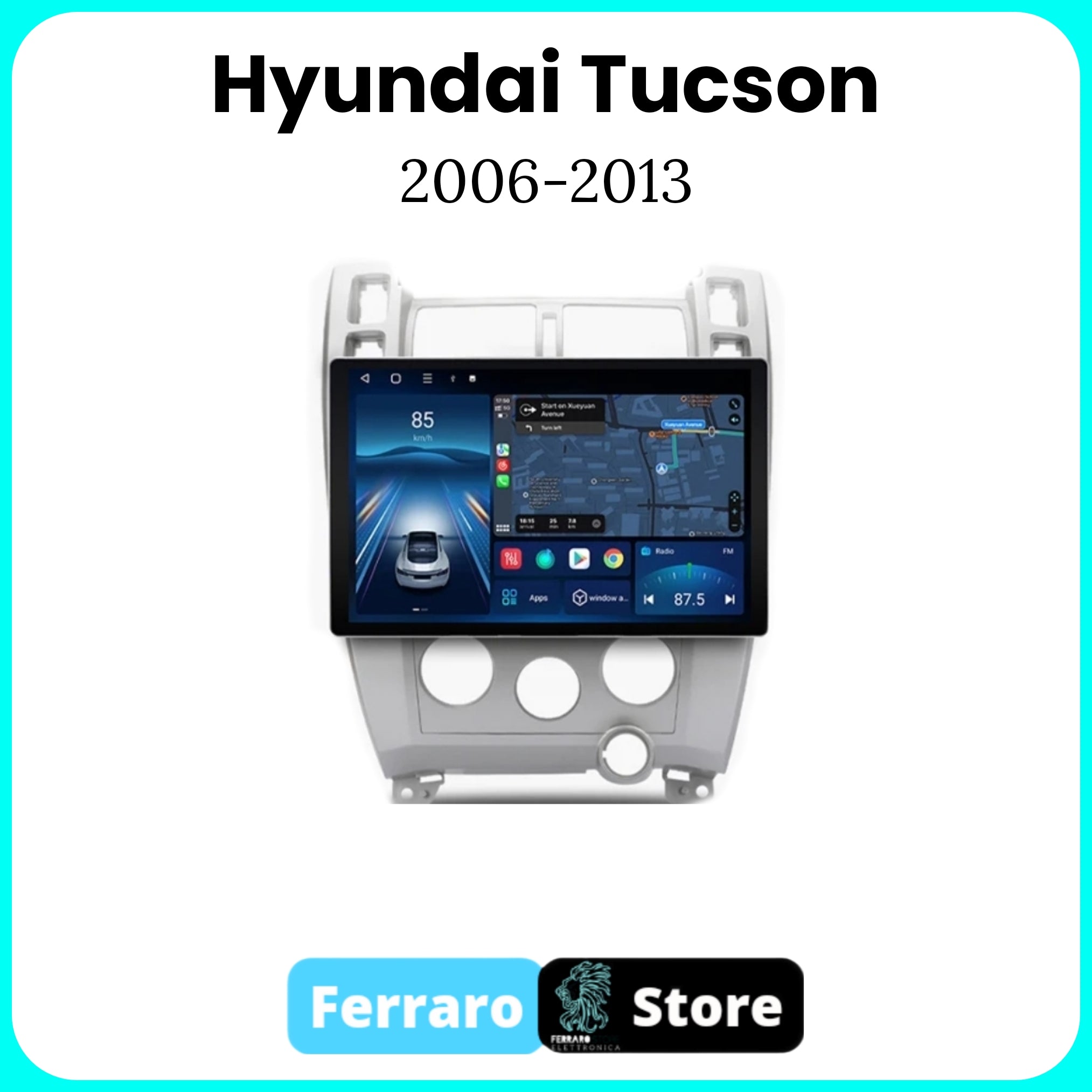 Autoradio per HYUNDAI TUCSON [2006 - 2013] - 2/32GB Ram, Sistema auto Intelligente, 2Din 11.5"Pollici, GPS, Navigatore, Wifi