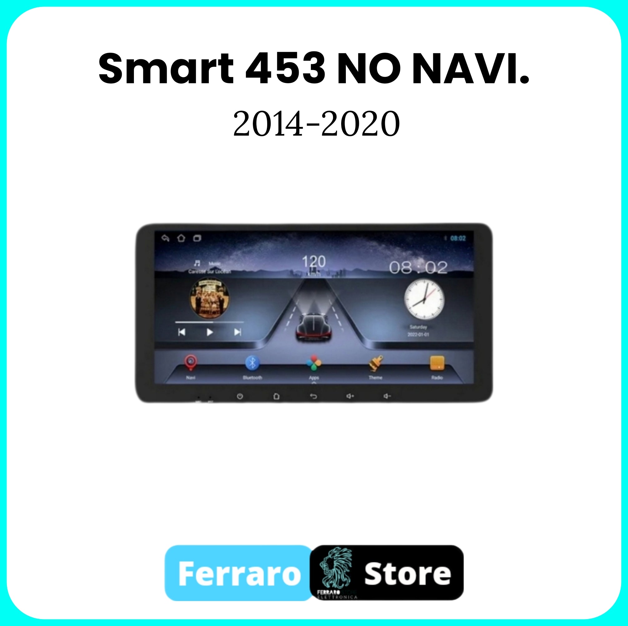 Autoradio per SMART 453 NO NAVI. [2014 - 2020] - 2/32GB Ram, Sistema auto Intelligente, 2Din 10.35"Pollici, GPS, Navigatore, Wifi