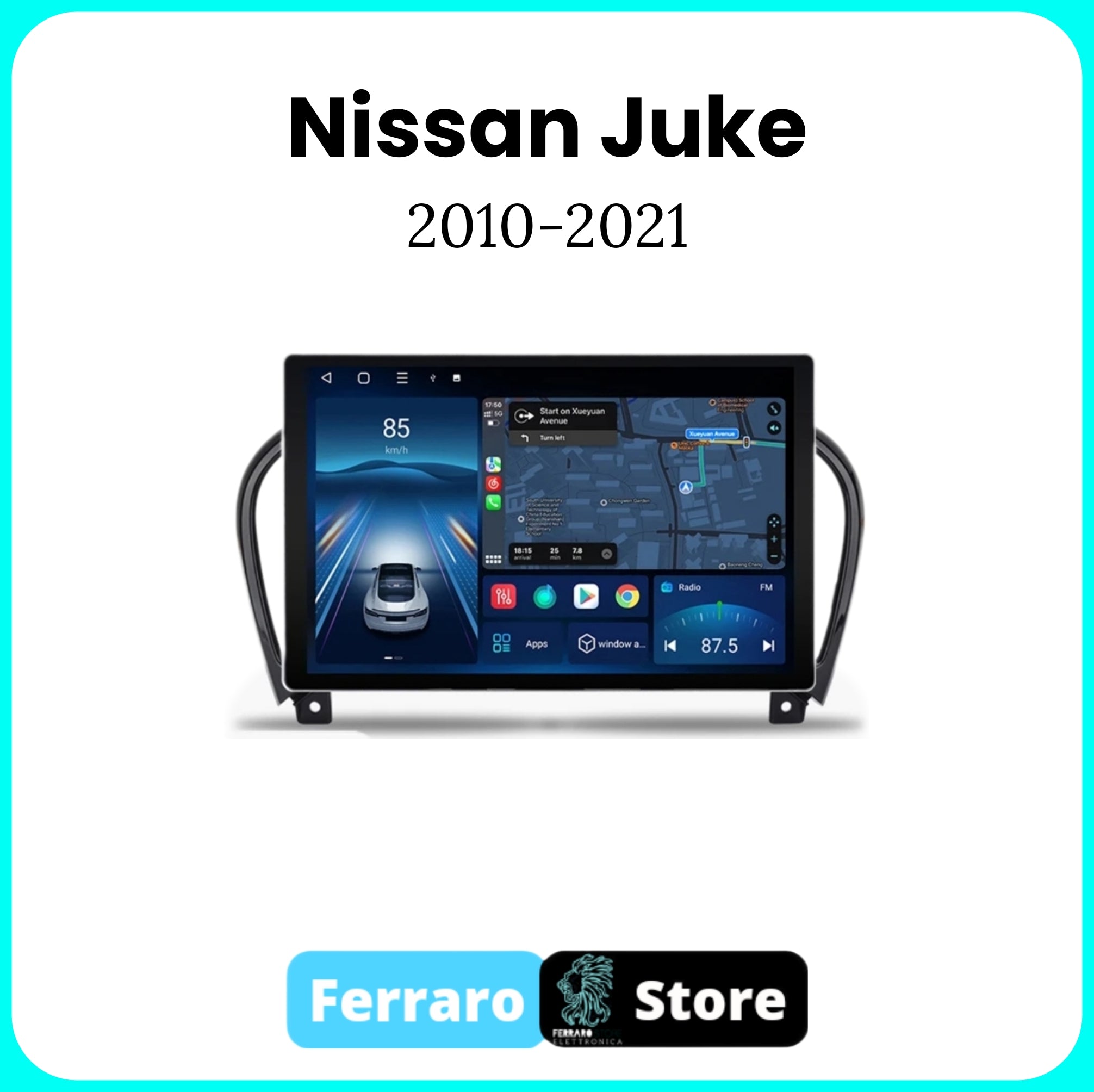 Autoradio per NISSAN JUKE YF15 [2010 - 2021] - 2/32GB Ram, Sistema auto Intelligente, 2Din 11.5"Pollici, GPS, Navigatore, Wifi