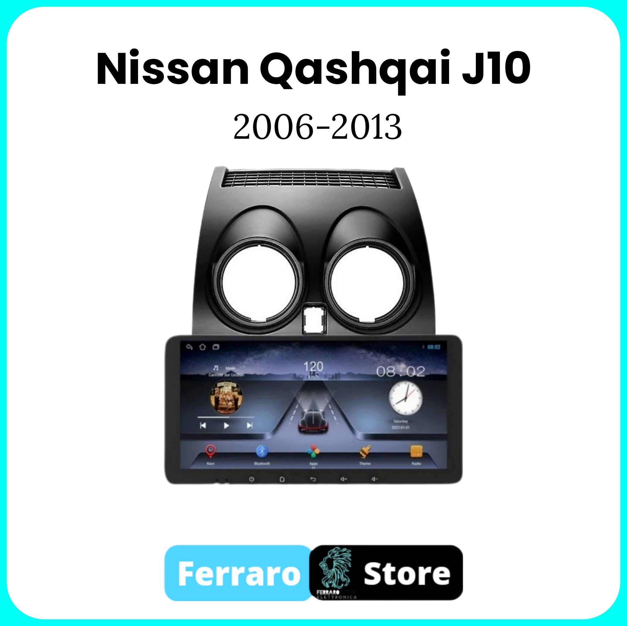 Autoradio per NISSAN QASHQAI J10 [2006 - 2013] - 2/32GB Ram, Sistema auto Intelligente, 2Din 10.35"Pollici, GPS, Navigatore, Wifi