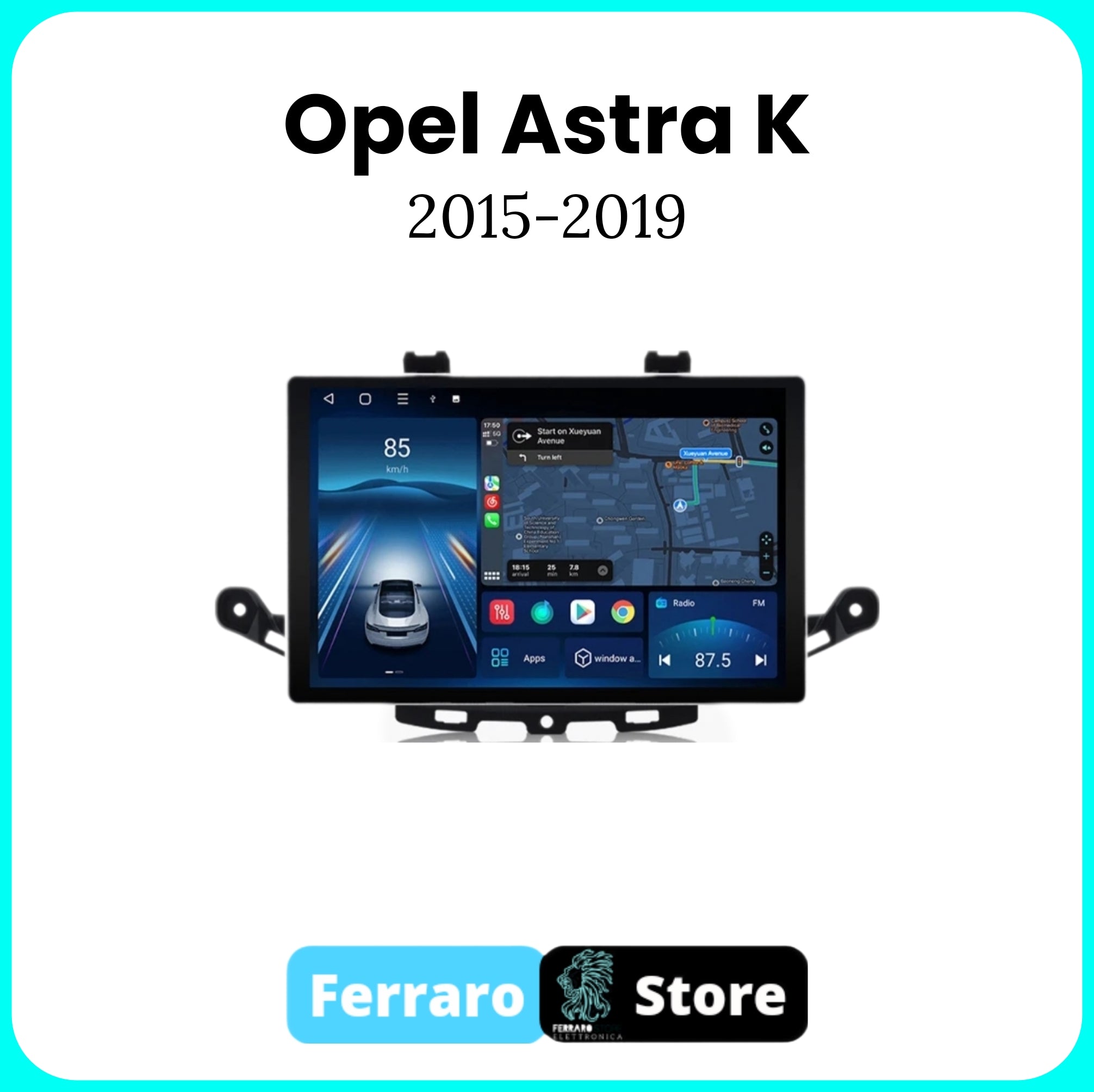 Autoradio per OPEL ASTRA K [2015 - 2019] - 2/32GB Ram, Sistema auto Intelligente, 2Din 11.5"Pollici, GPS, Navigatore, Wifi
