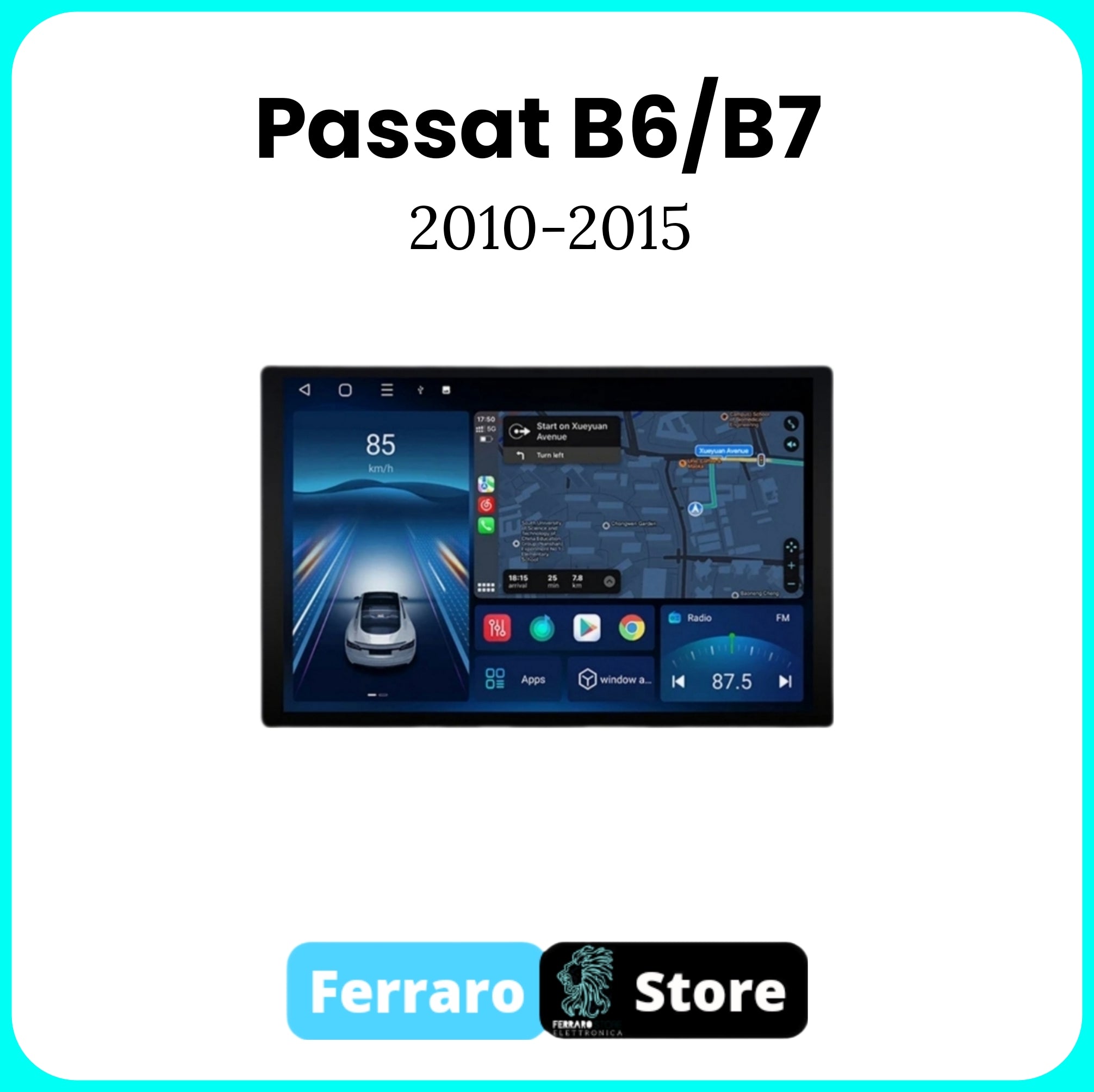 Autoradio per PASSAT B6/B7 [2010 - 2015] - 2/32GB Ram, Sistema auto Intelligente, 2Din 11.5"Pollici, GPS, Navigatore, Wifi