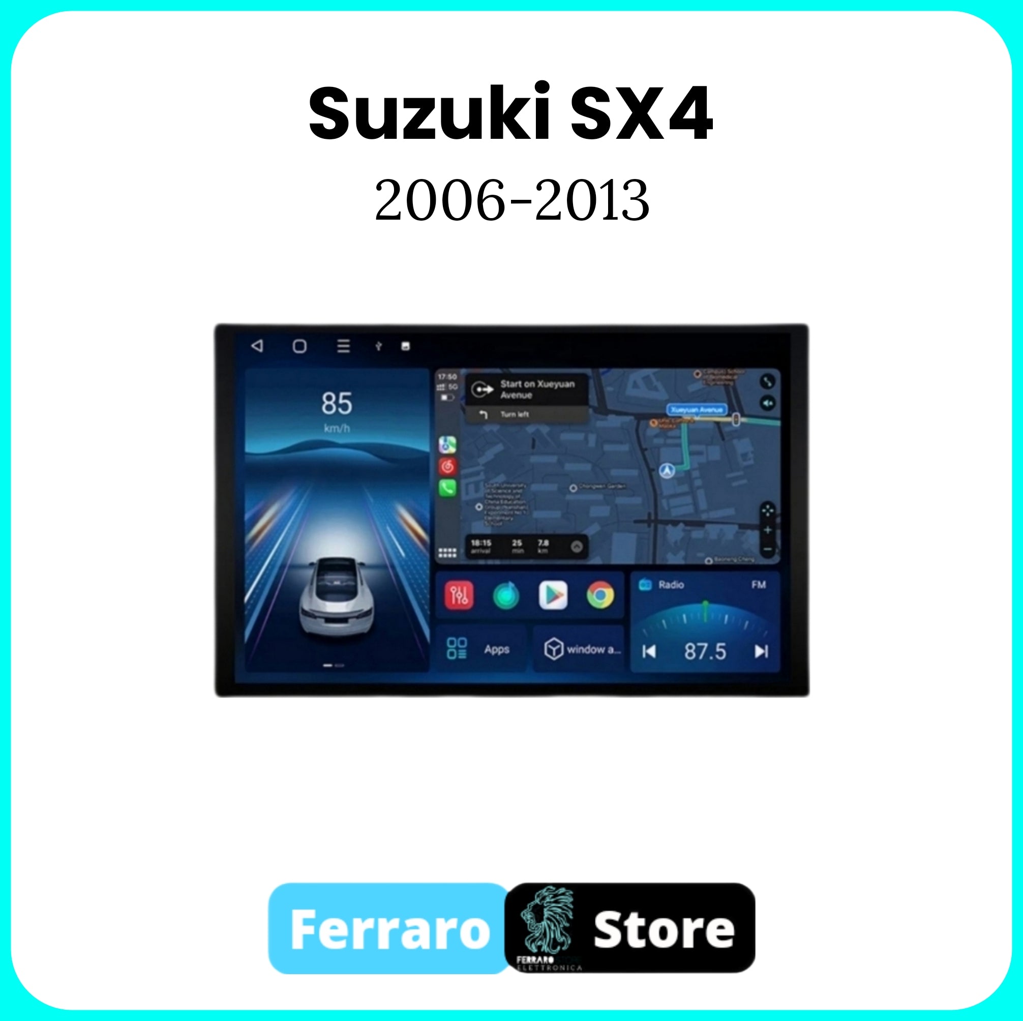 Autoradio Suzuki SX4 [2006-2013] - 2/32GB Ram, Sistema auto Intelligente, 2Din 11.5"Pollici, GPS, Navigatore, Wifi
