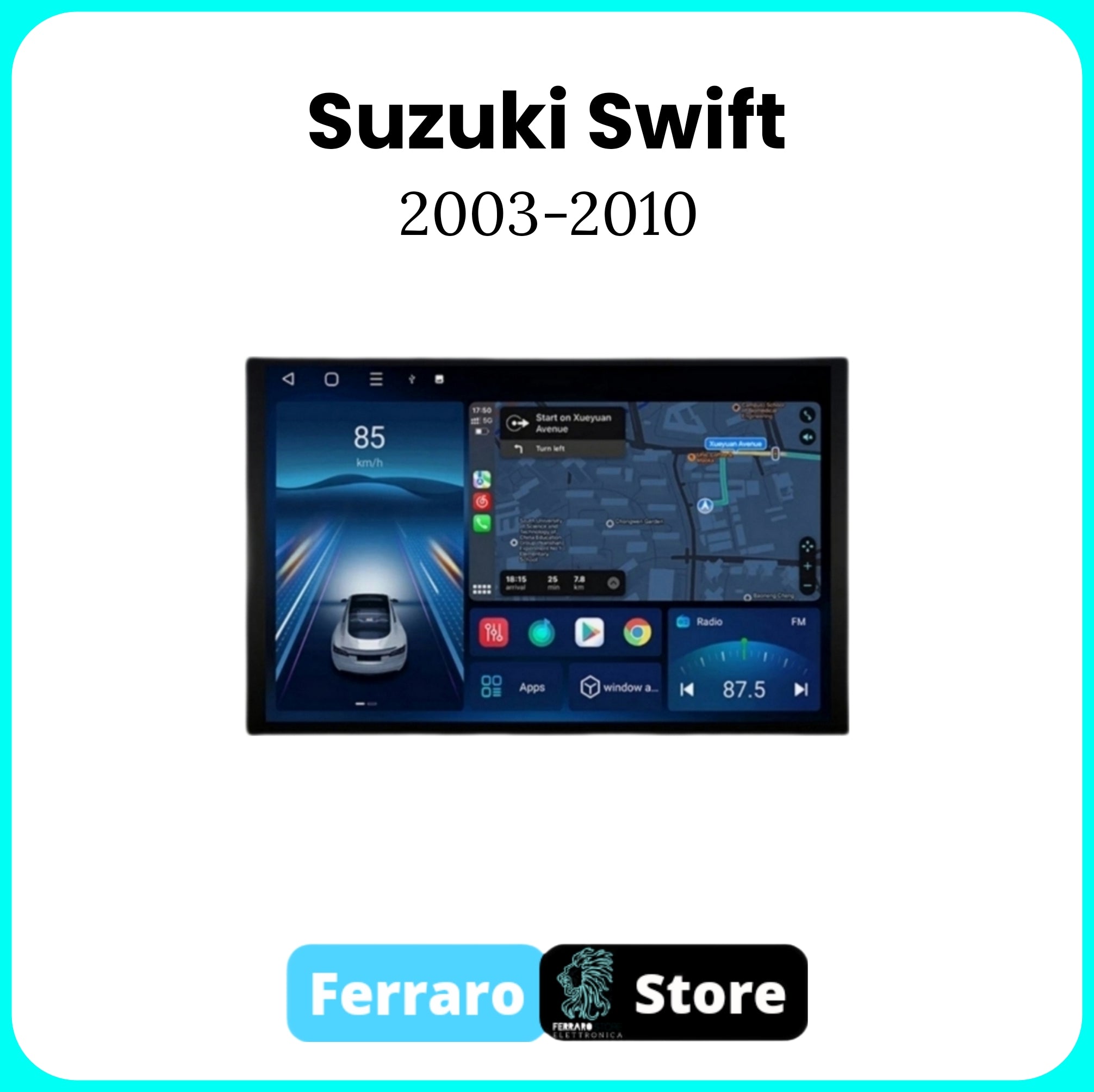 Autoradio per SUZUKI SWIFT [2003 - 2010] - 2/32GB Ram, Sistema auto Intelligente, 2Din 11.5"Pollici, GPS, Navigatore, Wifi