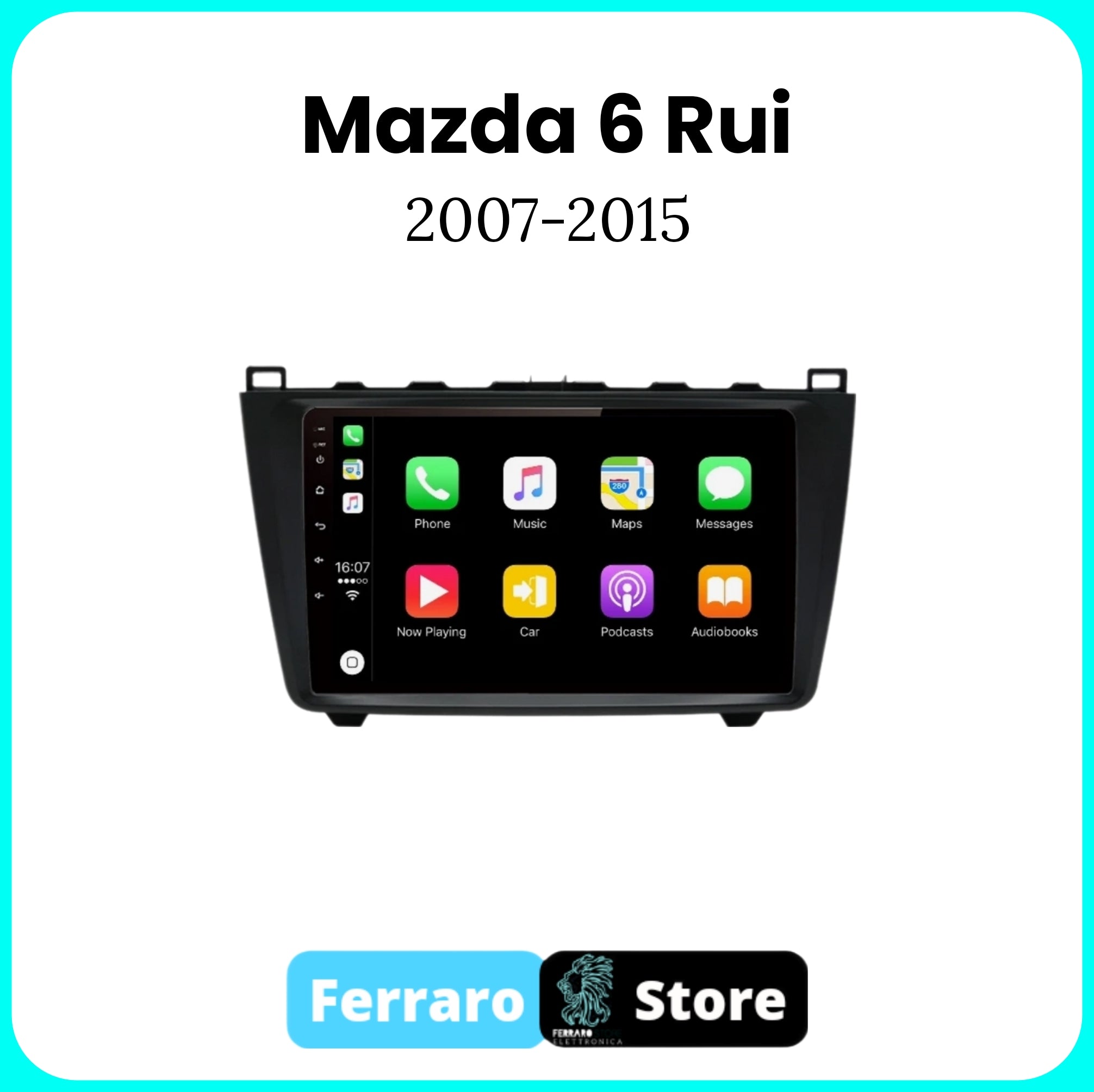 Autoradio per MAZDA 6 RUI [2008 - 2015] - 2GB/4GB Ram, Sistema auto Intelligente, 2Din 9"Pollici, GPS, Navigatore, Wifi