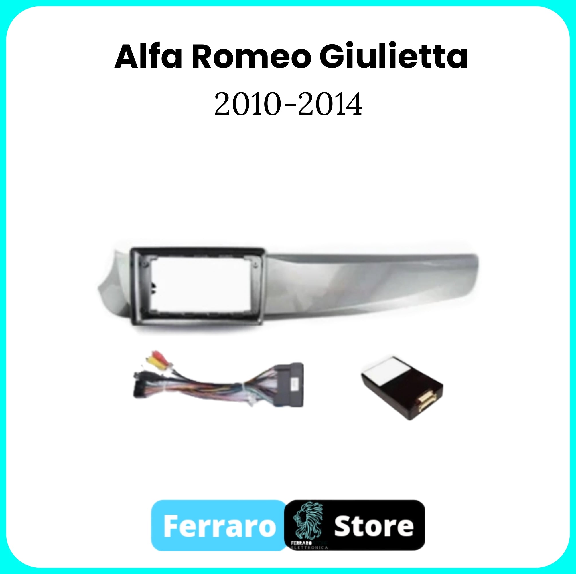 Kit Montaggio Autoradio 9"Pollici AlfaRomeo Giulietta [2010-2014] - Mascherina, Cablaggio Autoradio Android