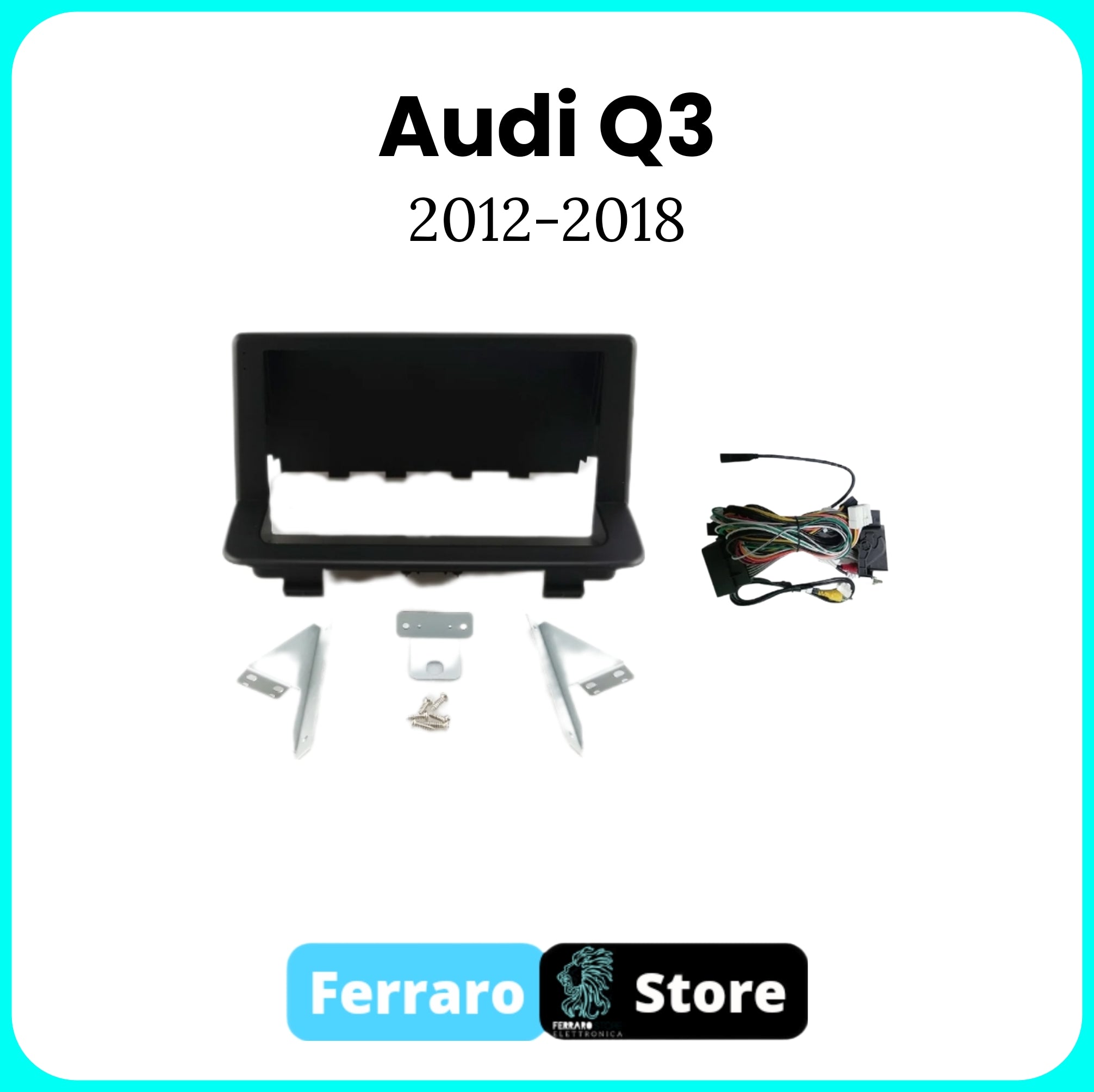Kit Montaggio Autoradio 9"Pollici Audi Q3 [2012-2018] - Mascherina, Cablaggio Autoradio Android