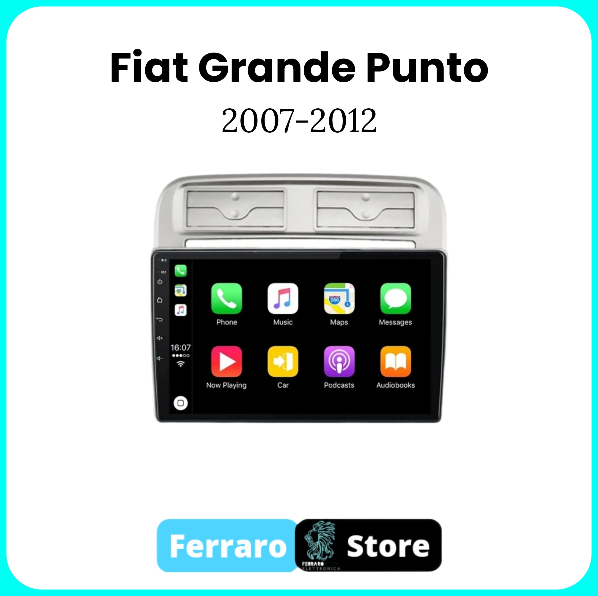 Autoradio per FIAT GRANDE PUNTO [2007 - 2012] - 2GB/4GB Ram, Sistema auto Intelligente, 2Din 9"Pollici, GPS, Navigatore, Wifi
