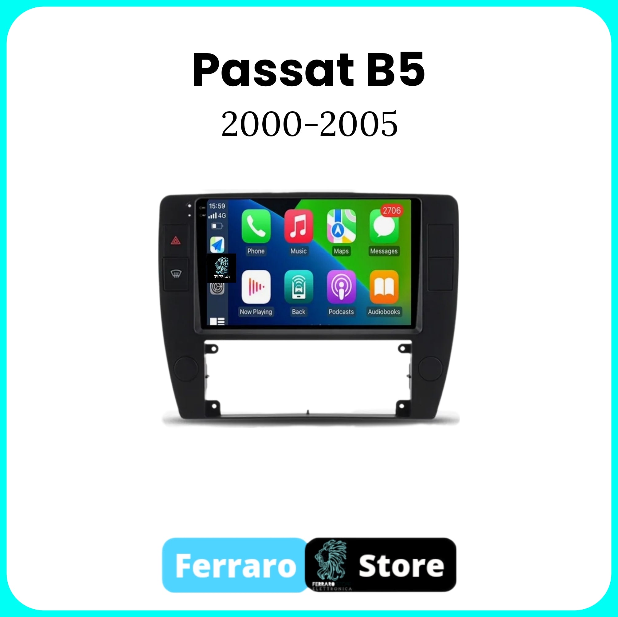 Autoradio per PASSAT B5 [2000 - 2005] - 2GB/4GB Ram, Sistema auto Intelligente, 2Din 9"Pollici, GPS, Navigatore, Wifi