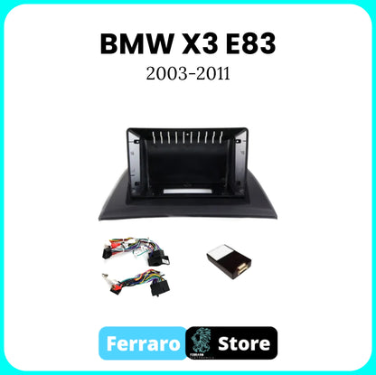 Kit Montaggio Autoradio 9"Pollici BMW X3 / E83 [2003-2011] - Mascherina, Cablaggio Autoradio Android