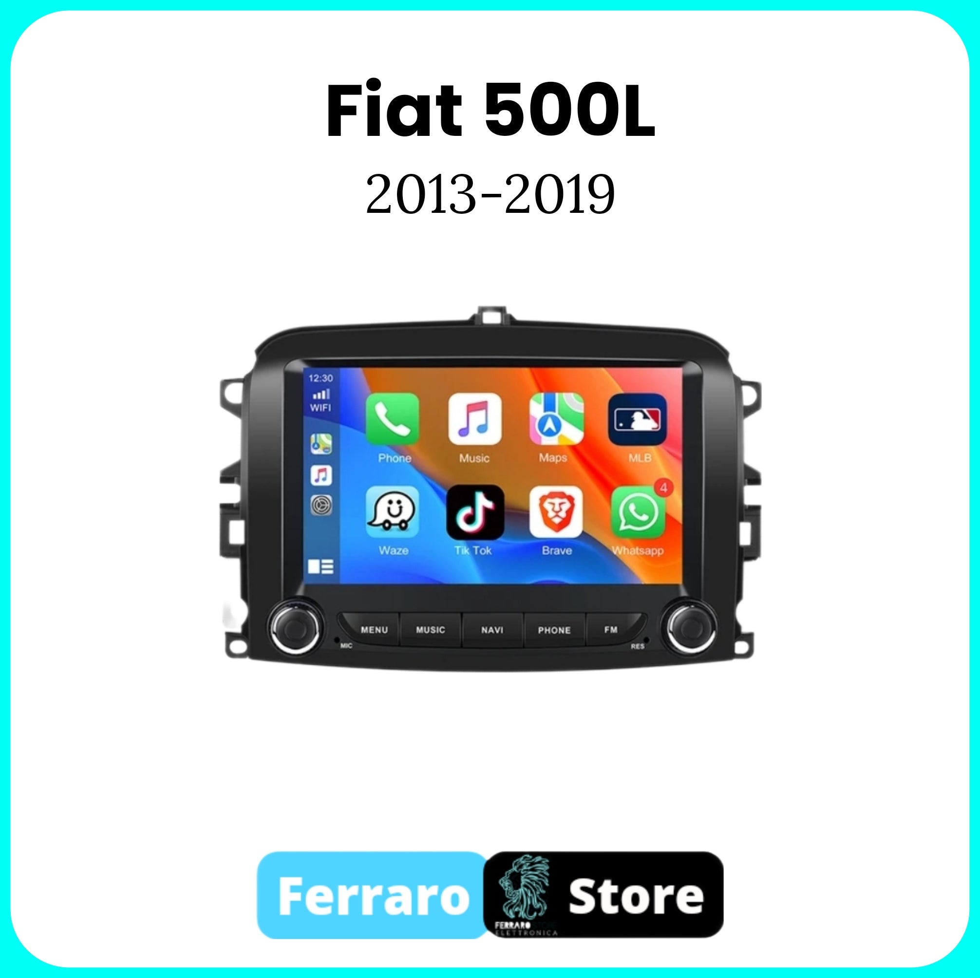 Autoradio per FIAT 500L [2013 - 2019] - Sistema auto Intelligente, 2Din 7"Pollici, GPS, Navigatore, CarPlay & Android Auto