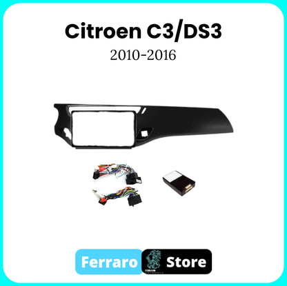 Kit Montaggio Autoradio 9"Pollici CITROEN C3/DS3 [2010 - 2016] - Mascherina, Cablaggio Autoradio Android