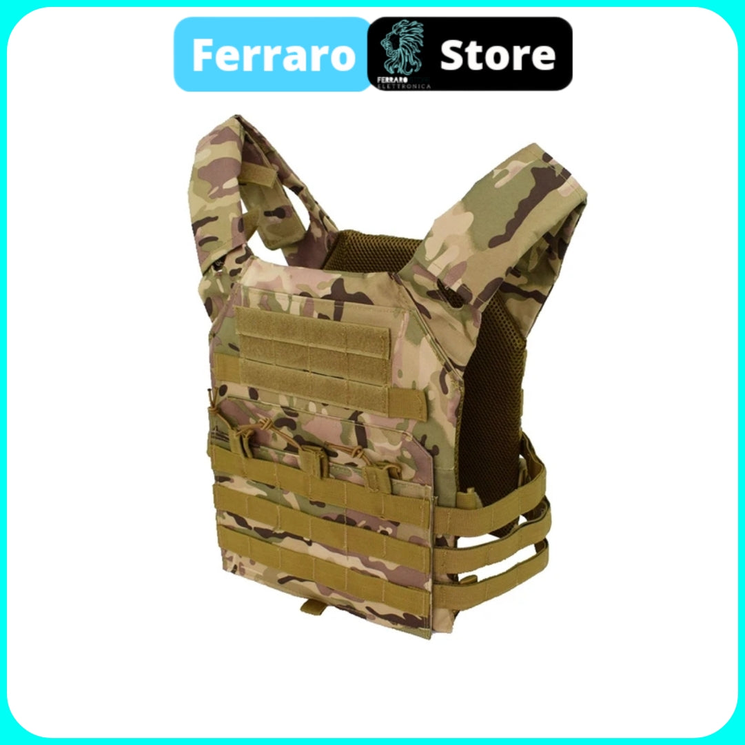 Tactical Vest, highly waterproof, Airsoft, Green Camouflage