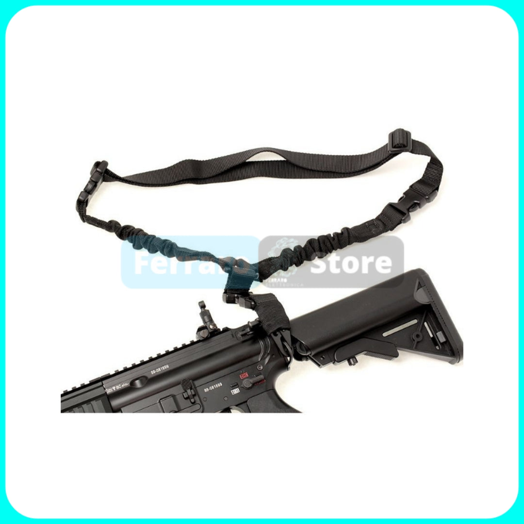 Tactical Support - Single Point Gun Sling Adjustable, Airsoft, Hunting Shoulder Strap, Black