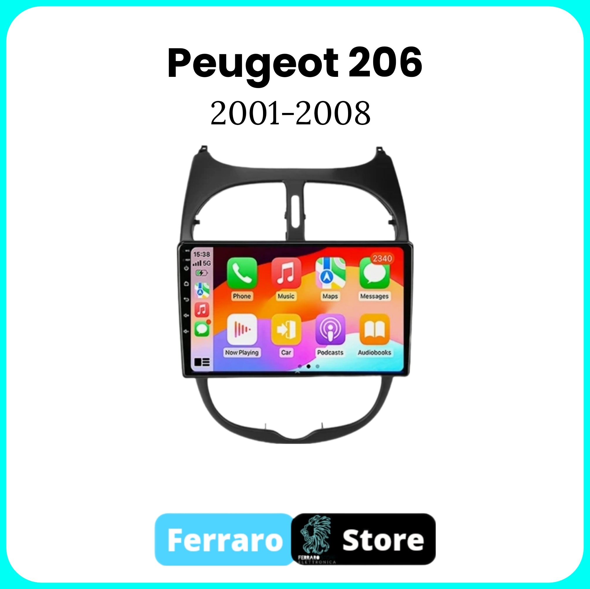 Autoradio per PEUGEOT 206 / 206cc / 206sw [2001 - 2008] - 2GB/4GB/6GB/8GB Autoradio con Sistema Intelligente, GPS, Navigatore, Wifi