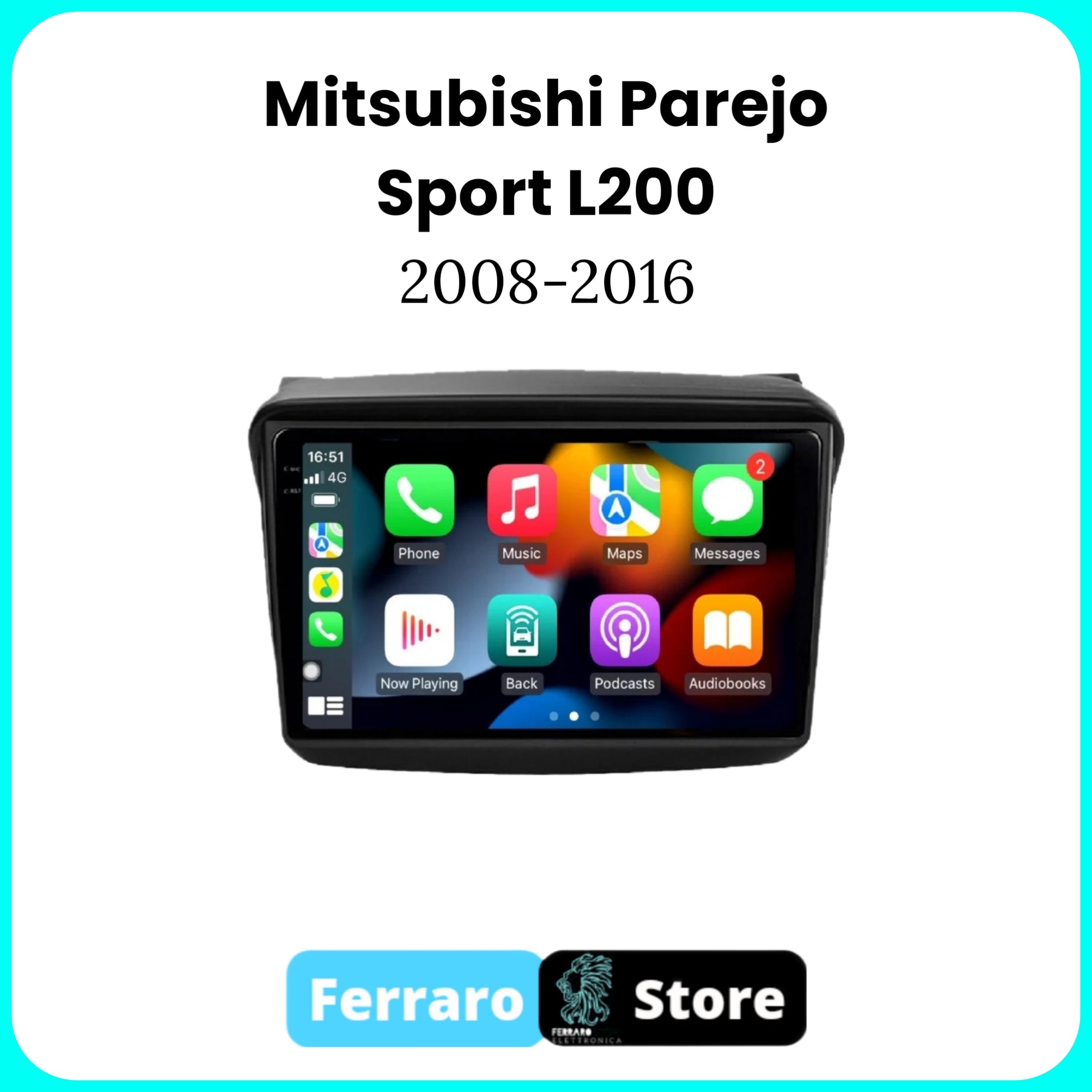 Autoradio per MITSUBISHI Parejo Sport L200 [2008 - 2016] - 2GB/4GB/6GB/8GB Autoradio con Sistema Intelligente, GPS, Navigatore, Wifi