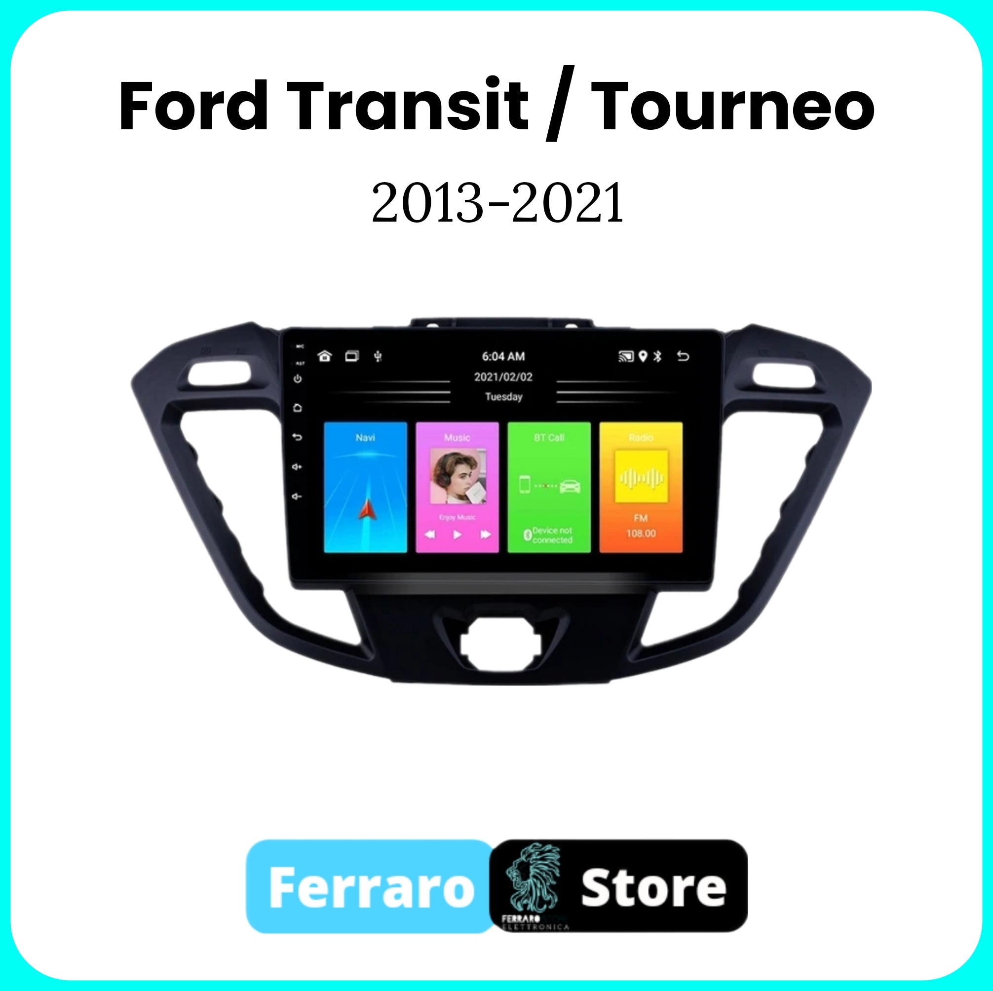 Autoradio per Ford Tourneo/Transit [2013 - 2021] - 2GB/4GB/6GB/8GB Ram, Sistema auto Intelligente, 2Din 9"Pollici, GPS, Navigatore, Wifi