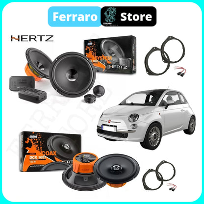 Kit 6 Casse per Fiat 500s [Dal 2007>] - Altoparlanti, Hertz Dieci, Anteriori/Posteriori