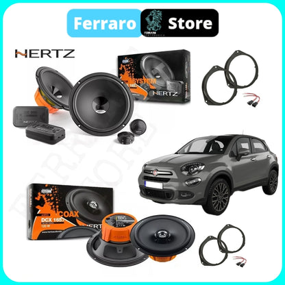 Kit 6 Casse per Fiat 500X [Dal 2014>] - Altoparlanti, Hertz Dieci, Anteriori/Posteriori