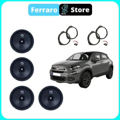 Kit 4 Casse per Fiat 500x [Dal 2014>] - Altoparlanti, Anteriori/Posteriori