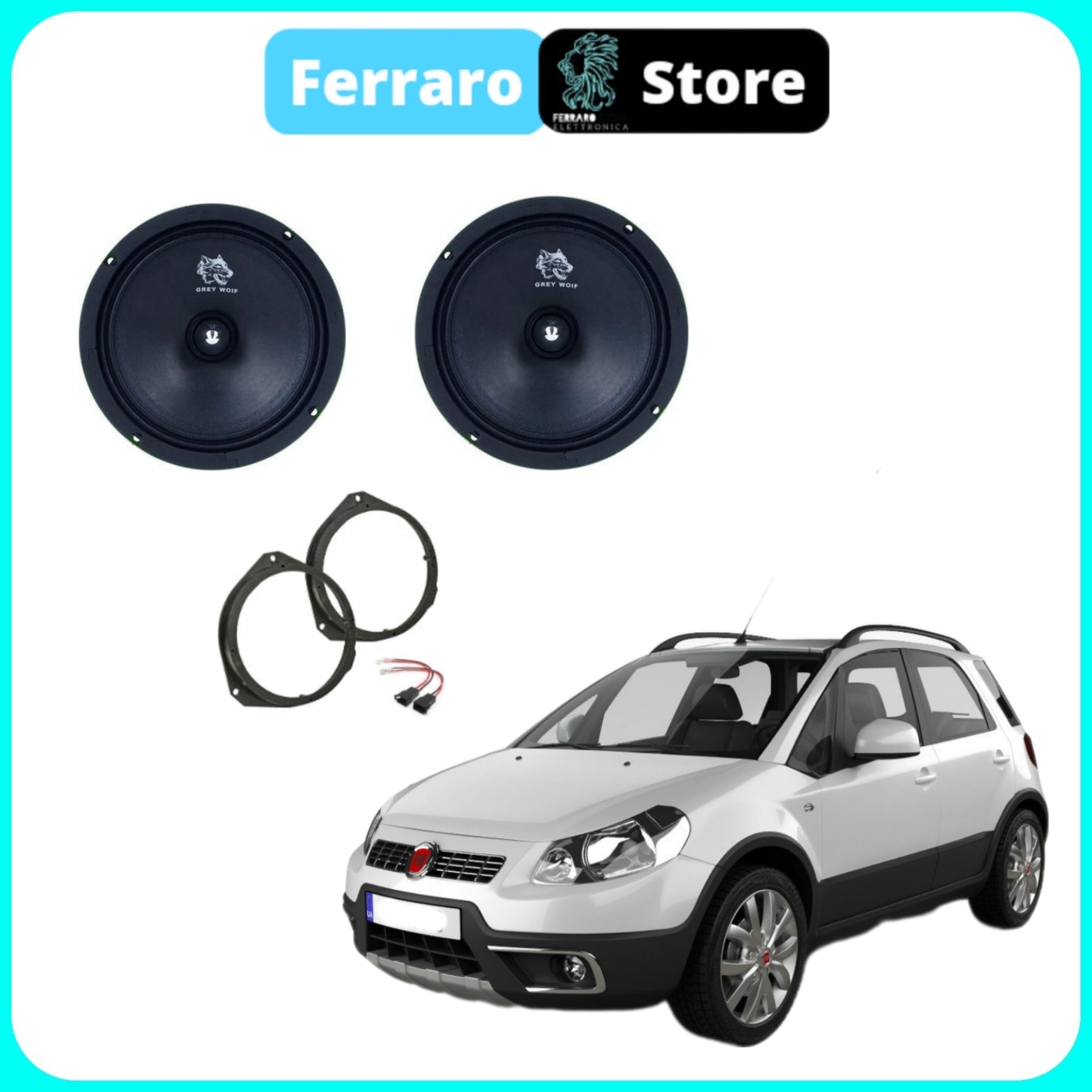 Kit 2 Casse per Fiat Sedici - Altoparlanti, Anteriori