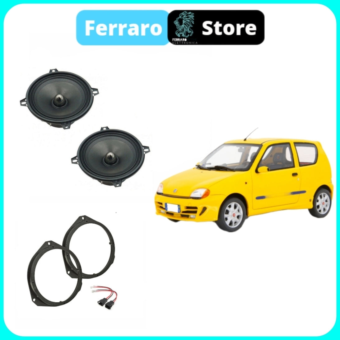 Kit 2 Casse per Fiat 600 - Altoparlanti, Anteriori