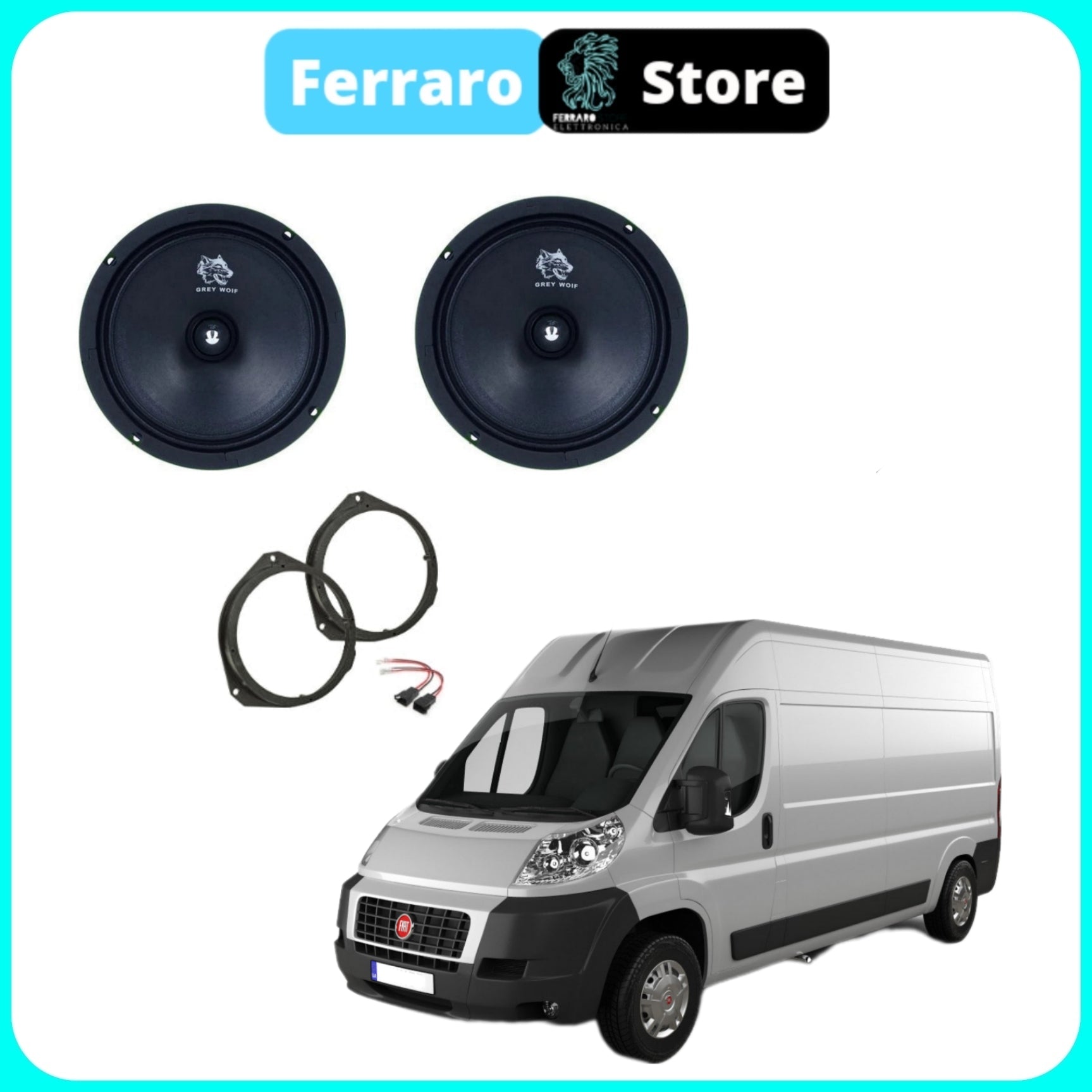 Kit 2 Casse per Fiat Ducato 250 [Dal 2006>] - Altoparlanti, Anteriori