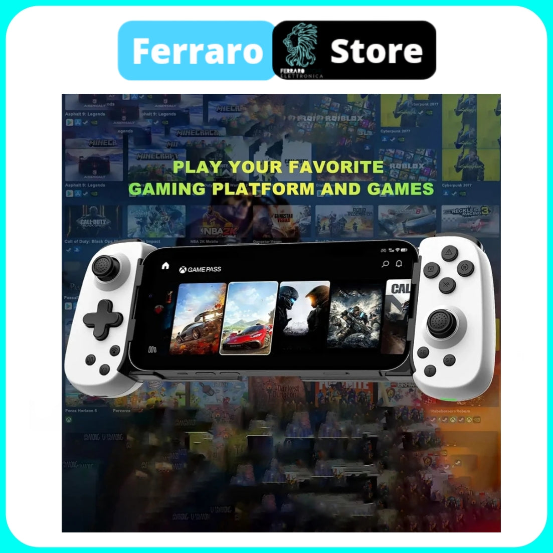 Gamepad Wireless Estendibile - Controller Smartphone, Pad Bluetooth, Accessori Giochi, Accessorio Telefono