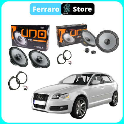 Kit 6 Casse per Audi A3 8P [2003-2012] - Altoparlanti, Hertz Dieci, Anteriori/Posteriori