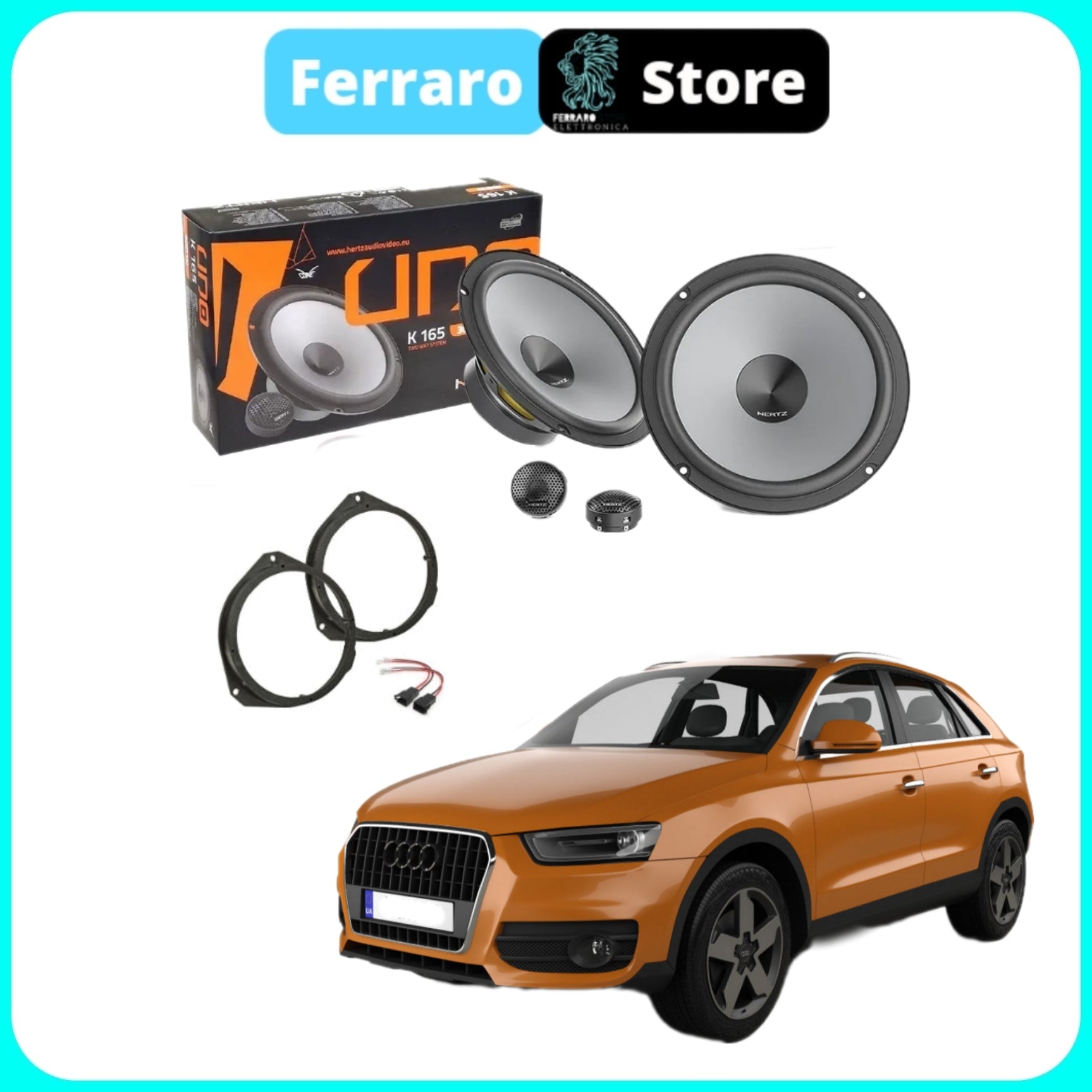 Kit 4 Casse per Audi Q3 8U [Dal 2011>] - Altoparlanti e Tweeter, Hertz, Anteriori