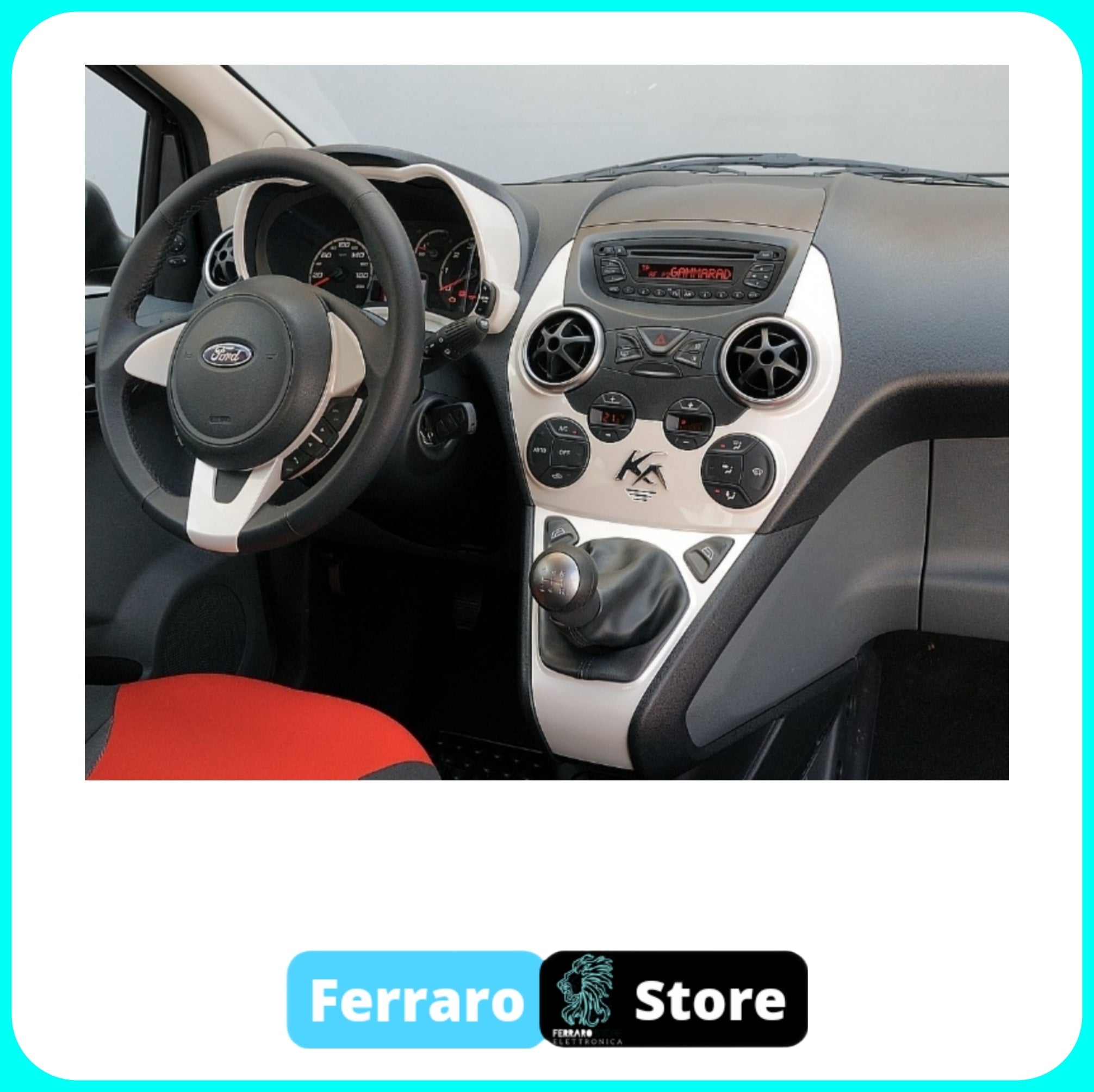 Autoradio per Ford Ka [2008 - 2016] - 2/32GB, 1Din 6.9"Pollici, Android, CarPlay & Android Auto, Bluetooth, Radio, GPS, Wifi, Youtube, PlayStore