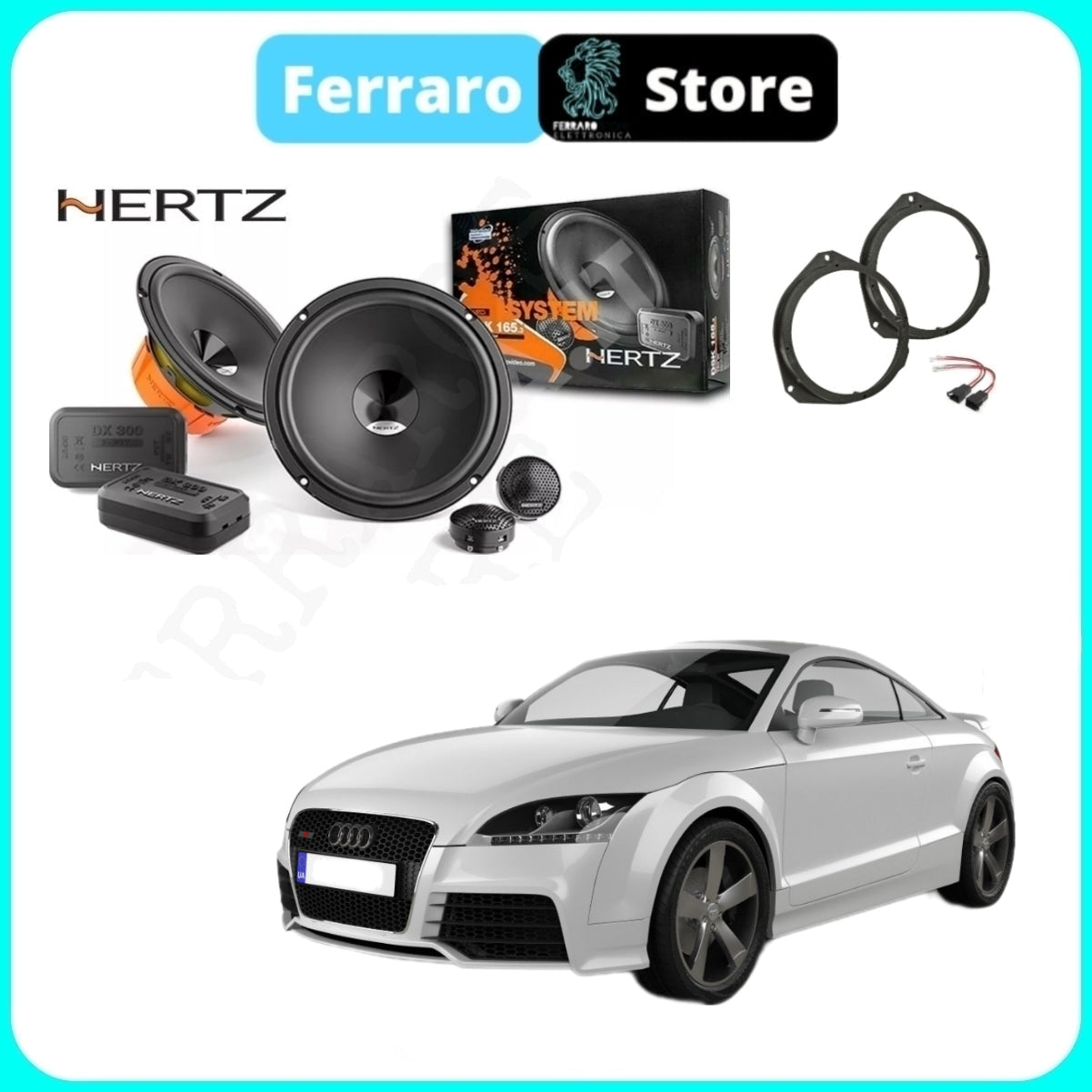 Kit 4 Casse per Audi TT 8J [Dal 2006>] - Altoparlanti, Hertz Dieci, Anteriori