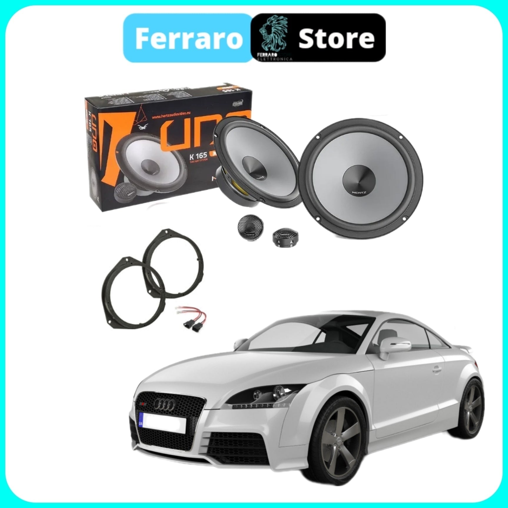 Kit 4 Casse per Audi TT 8J [Dal 2007>] - Altoparlanti e Tweeter, Hertz, Anteriori