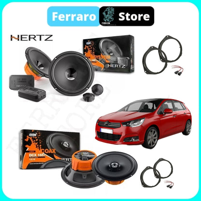 Kit 6 Casse per Citroen C4 [Dal 2013>] - Altoparlanti, Hertz Dieci, Anteriori/Posteriori