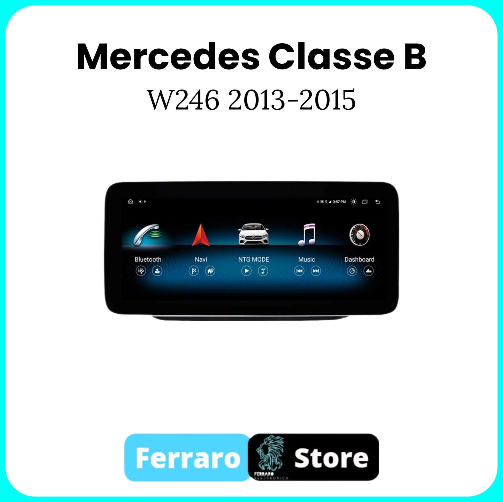 Autoradio per Mercedes Classe B w246 NTG 4.5 [2013 - 2015] - Sistema auto Intelligente, 2Din 10.25"Pollici, GPS, Navigatore, Wifi