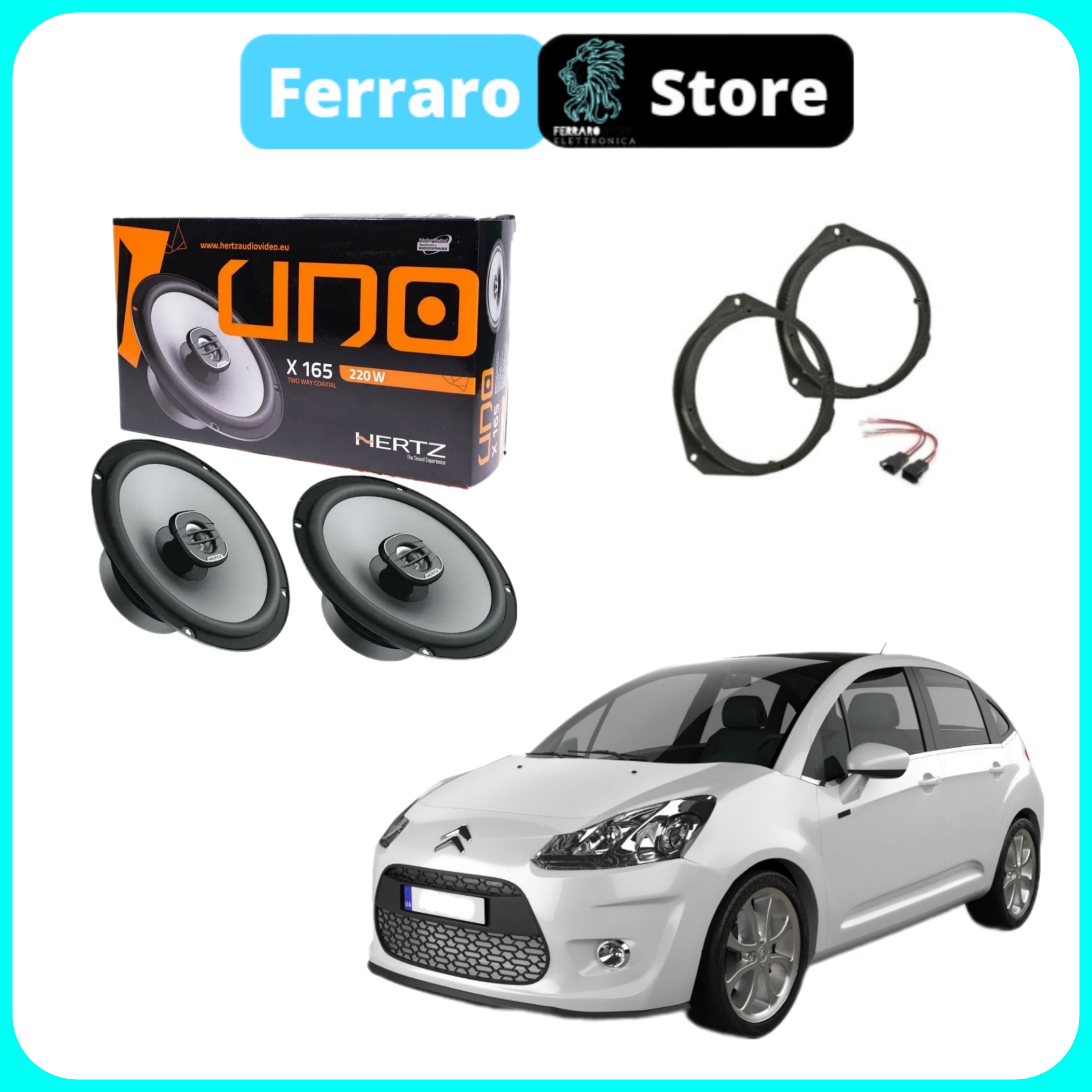 Kit 2 Casse per Citroen C3 [2009-2015] - Altoparlanti, Hertz Dieci, Anteriori