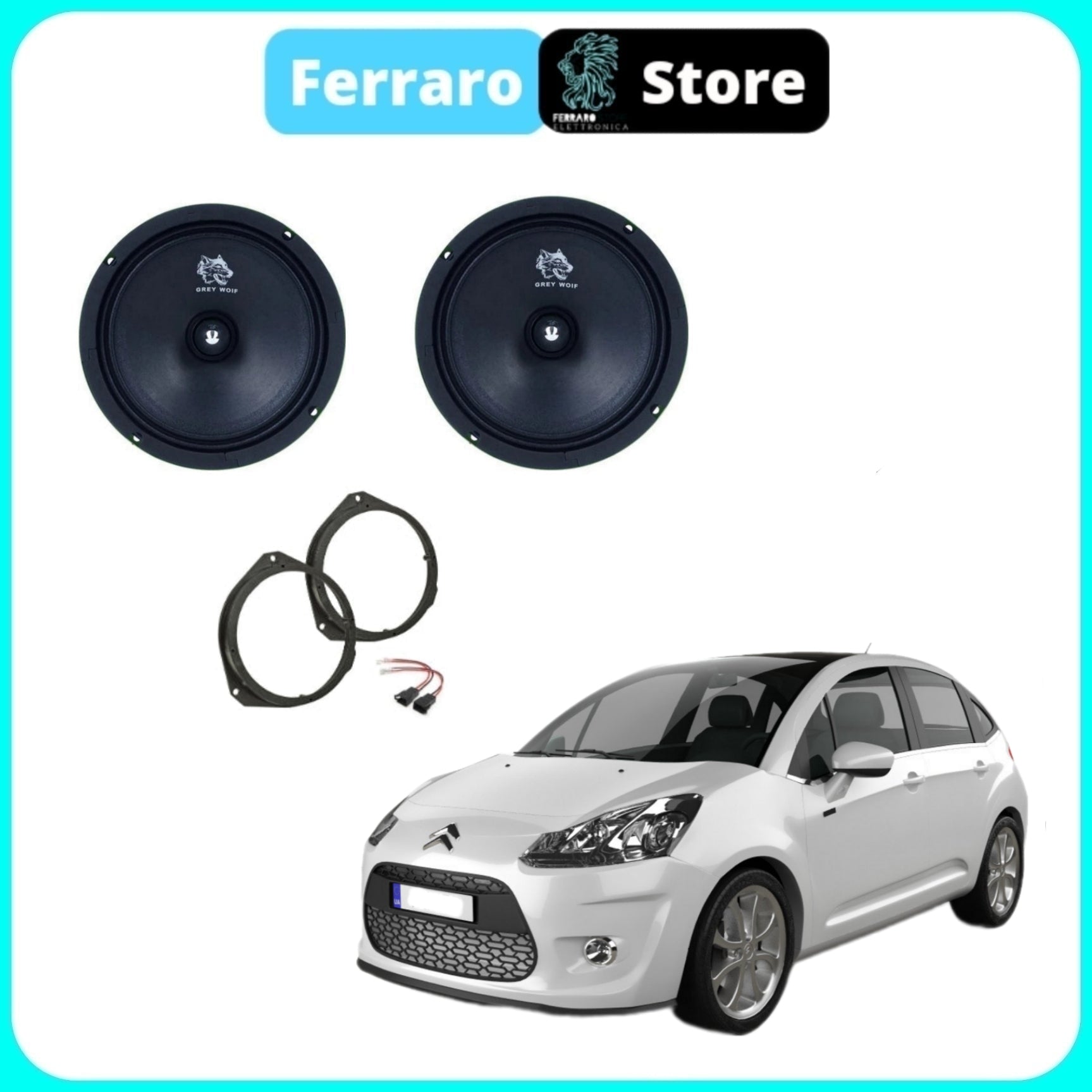 Kit 2 Casse per Citroen C3 [2009-2015] - Altoparlanti, Anteriori